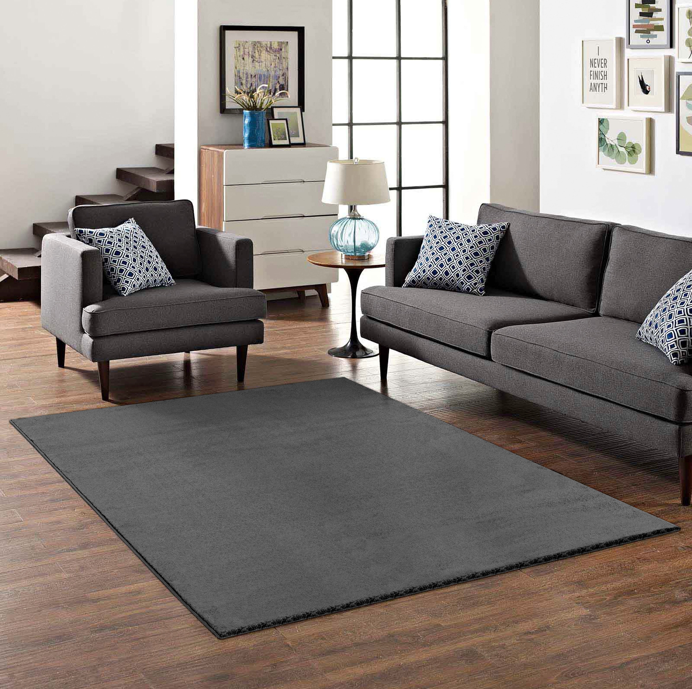 my home Teppich »Kurzflor-Webteppich GRANADA 4800, uni Soft Touch«,  rechteckig, leichter Glanz, auch in rund, Wohnzimmer, Schlafzimmer,  Kinderzimmer | Kurzflor-Teppiche