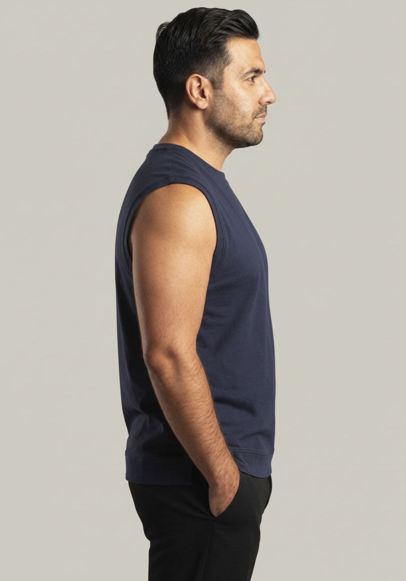 Man's World Plus Muscleshirt »auch in Grosse Grössen bis Gr. 7XL Bauch-Fit« 2er-Pack,  Regular Fit, Rundhalsausschnitt, Rippbündchen am Rumpfabschluss
