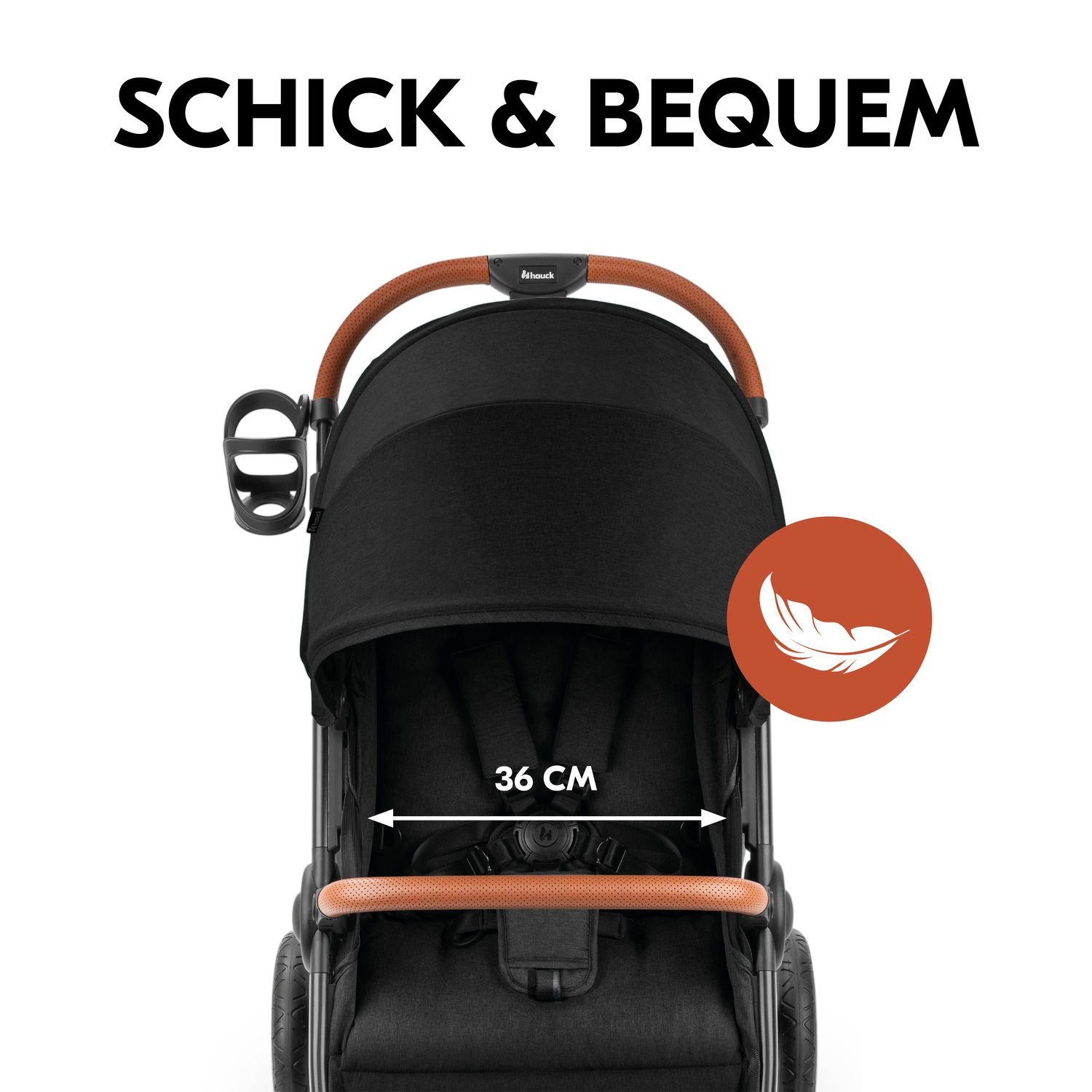 Hauck Poussette pour enfants »Uptown, Black Melange« 22 kilos bis 22 kg belastbar