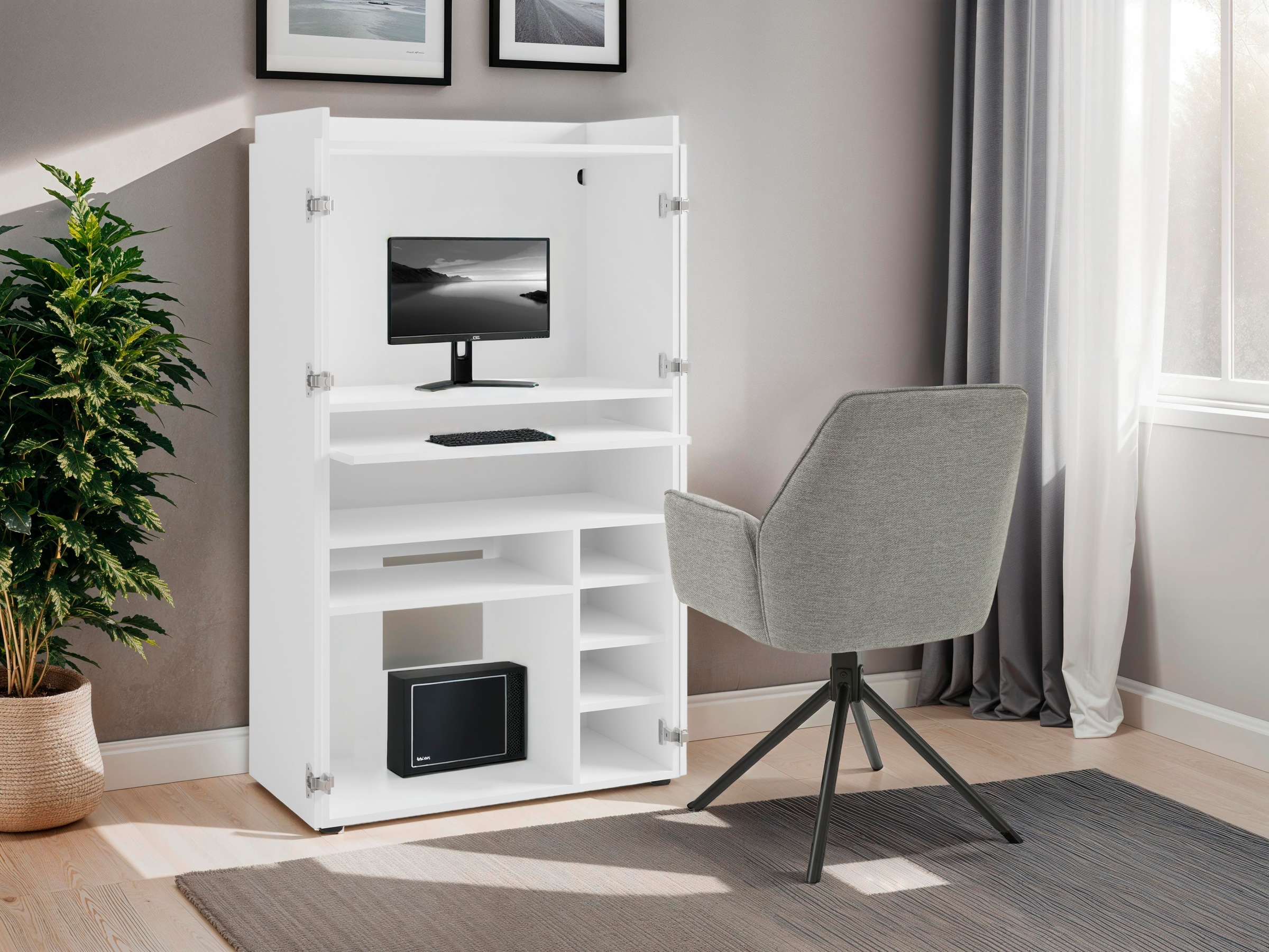 byLIVING Sekretär "Janne" platzsparende Arbeitslösung für den Wohnraum mit viel Stauraum