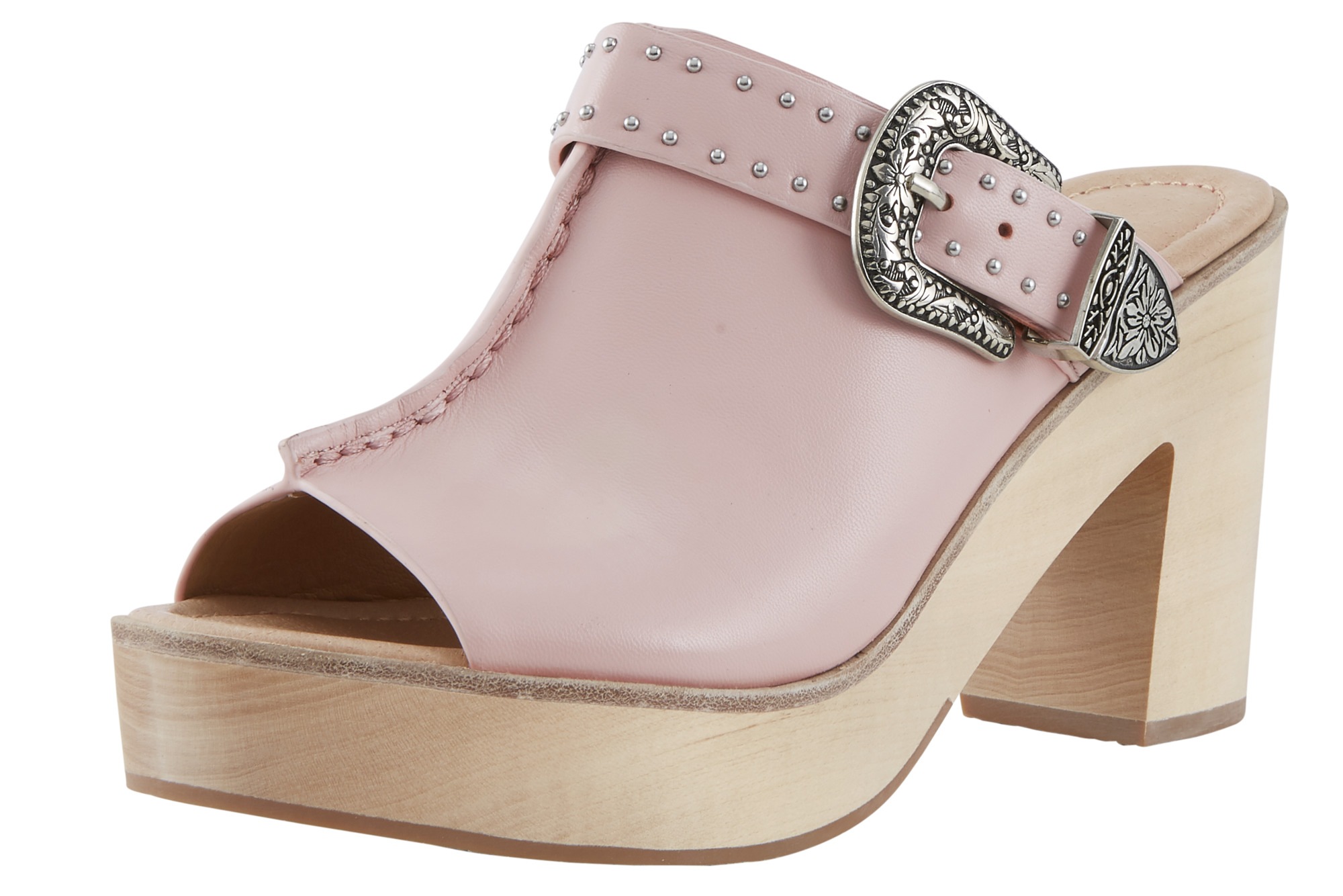 Plateau Pantolette mit modischer Schnalle