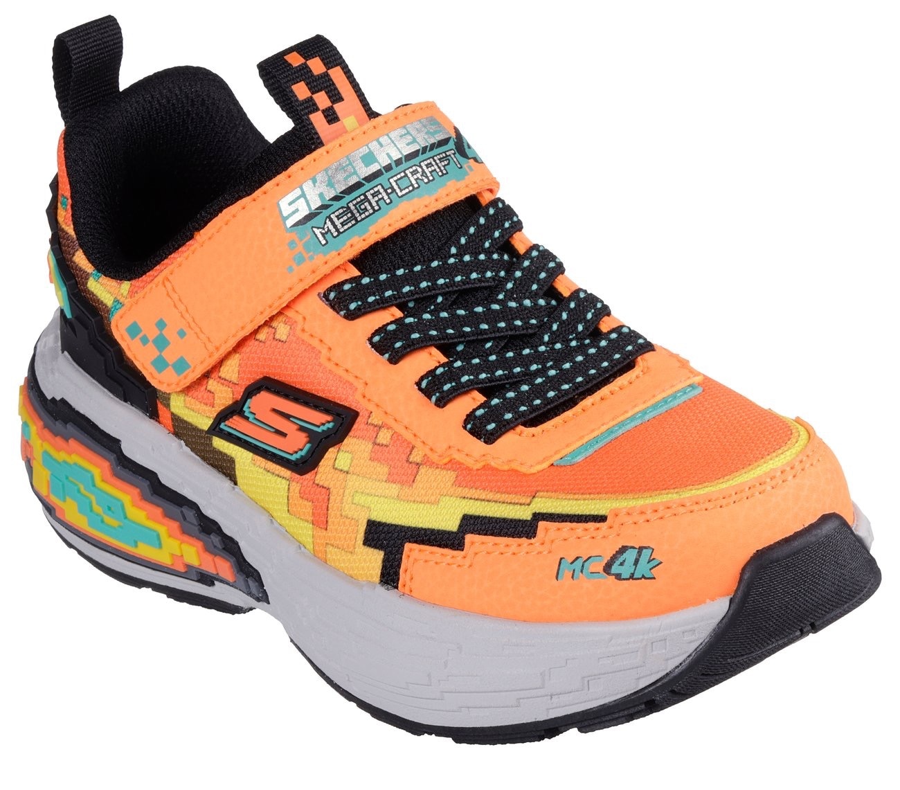 Image of Skechers Sneaker "MEGA-CRAFT 4K", Klettschuh im coolen Pixel-Look, Grössenschablone zum Download