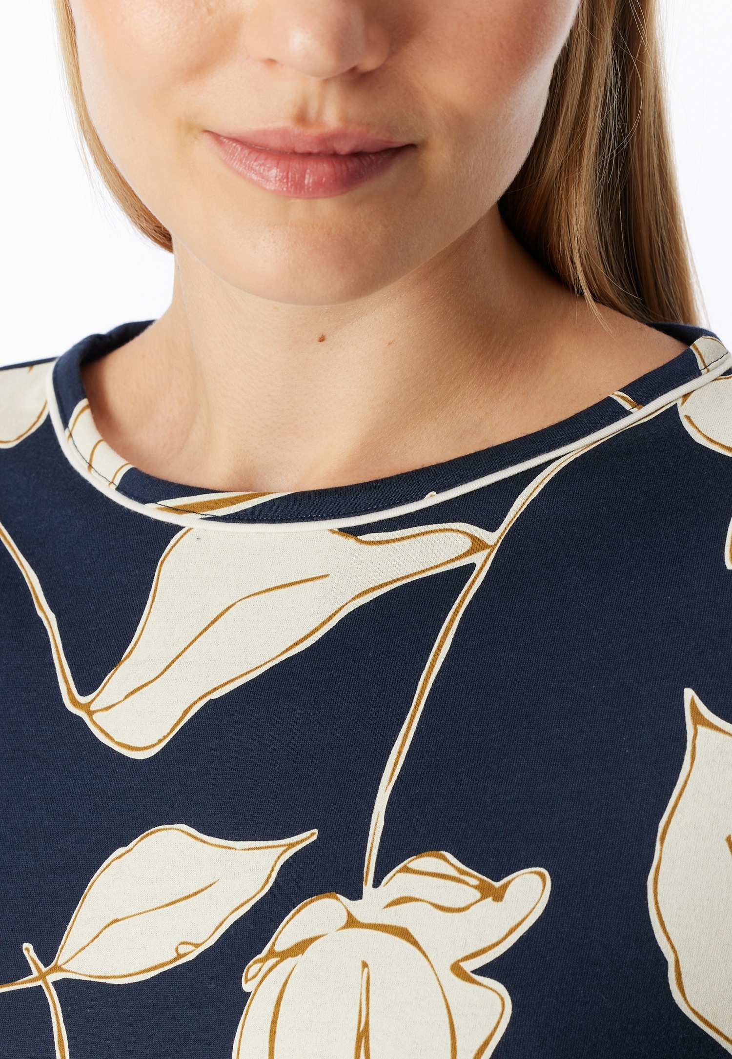 Schiesser Schlafanzug »Comfort Nightwear« 2 mit rundem Halsausschnitt