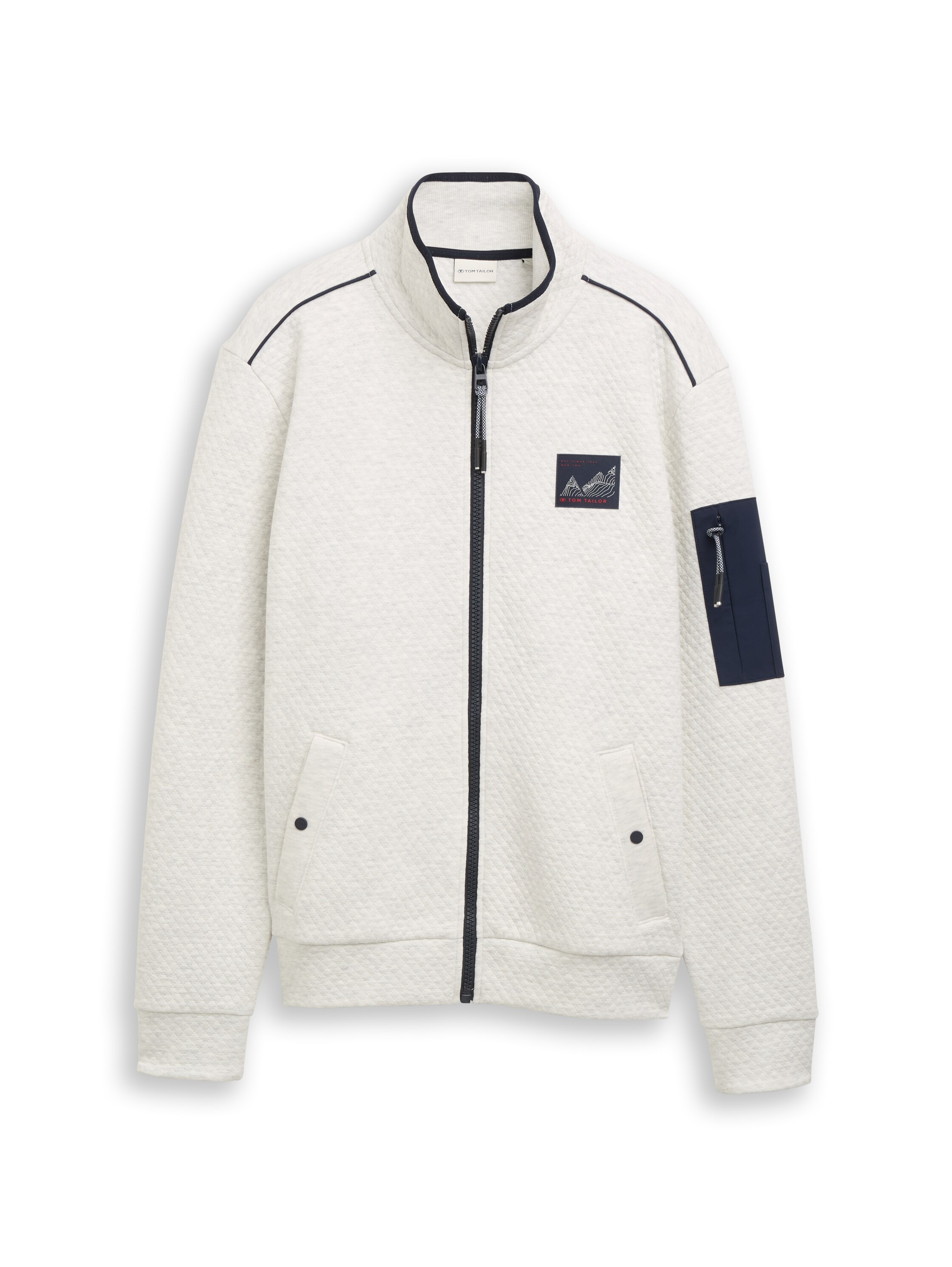 TOM TAILOR Sweatjacke Praktischer Stehkragen mit Reissverschluss / Sportiver Look