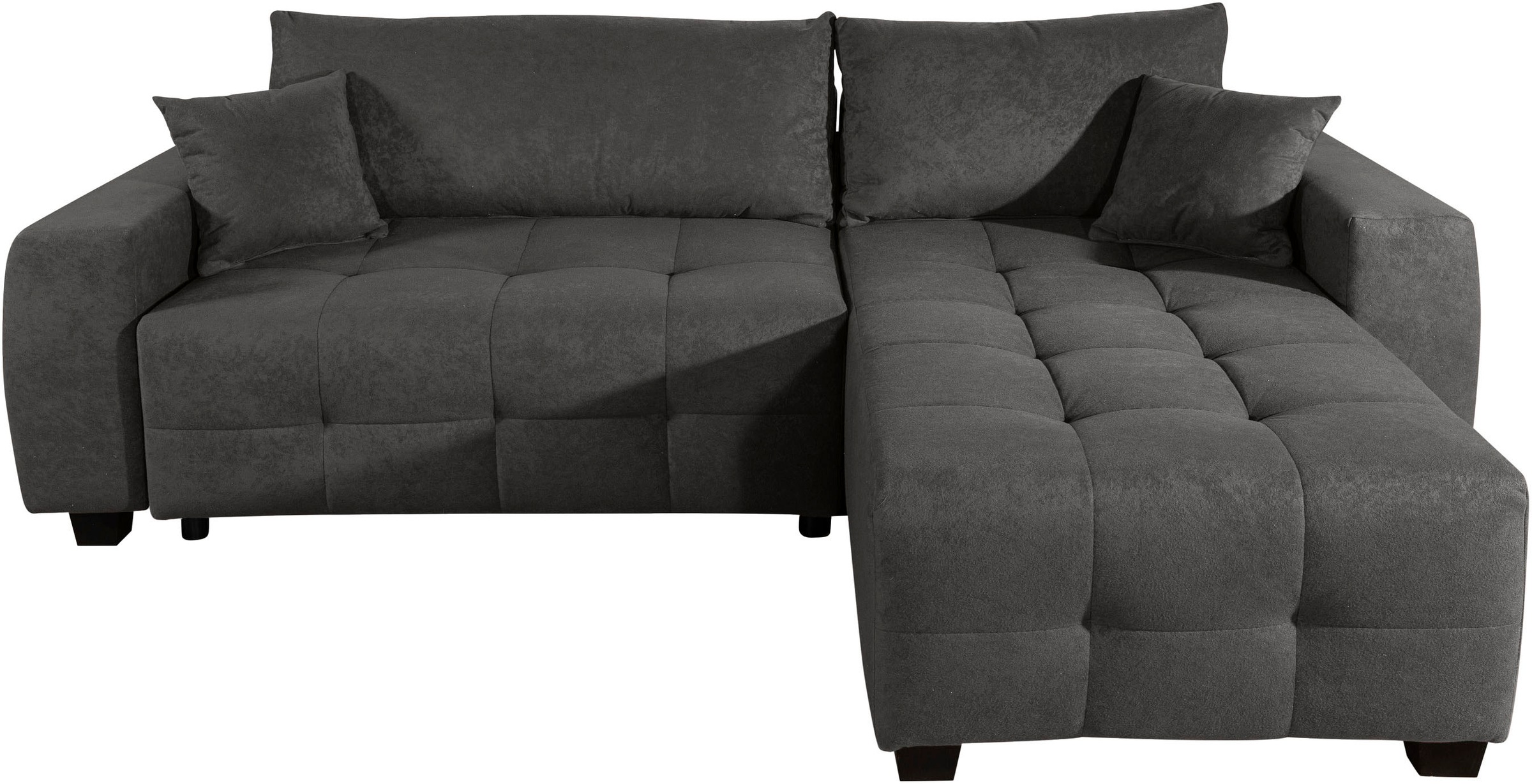 OTTO home Ecksofa "Bella Couch L-Form, B: 234 cm, Zierkissen inklusive" optional Schlaffunktion & Bettkasten, Wohnkomfort
