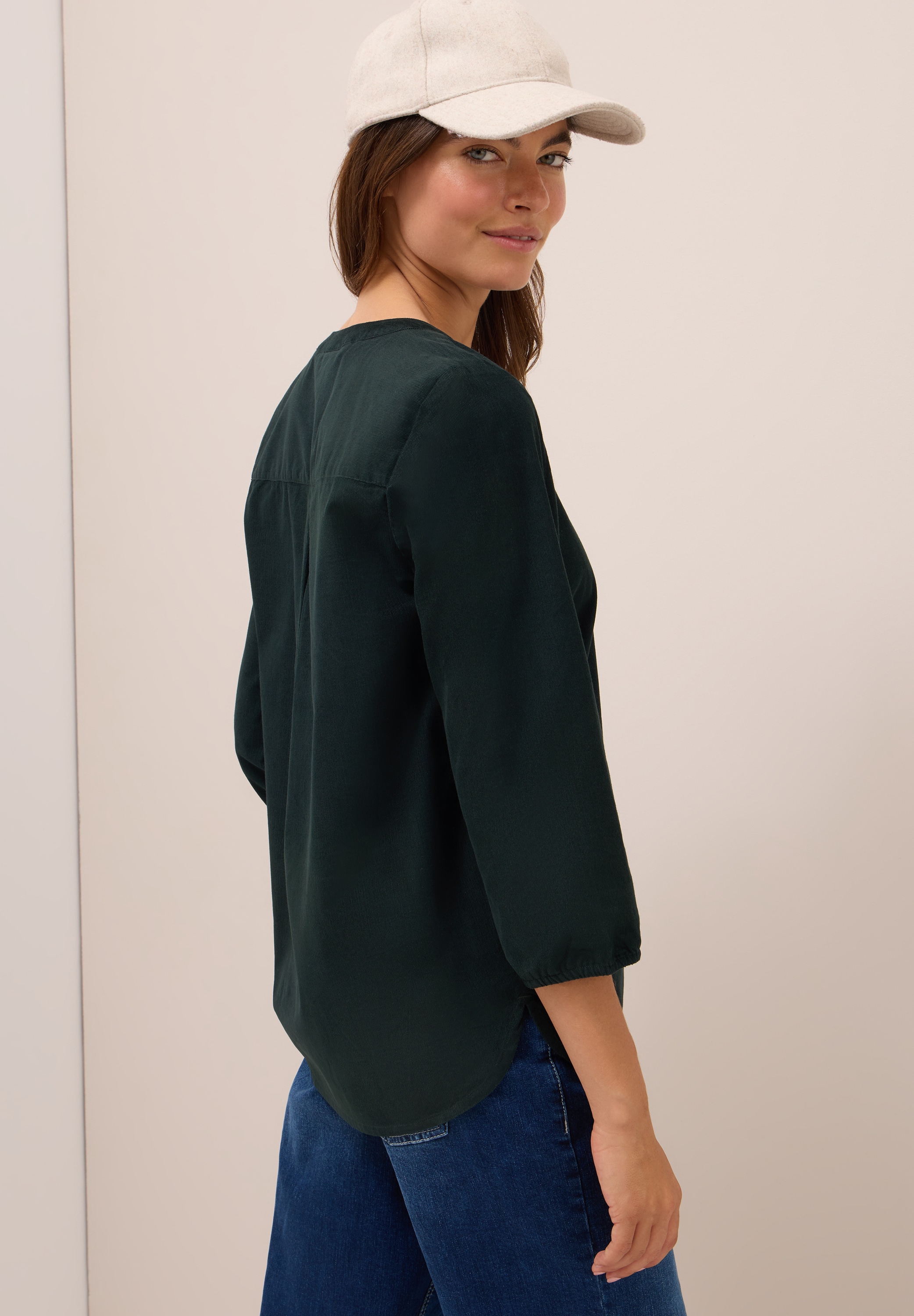 Cecil Schlupfbluse, in softer Cordstruktur aus reiner Baumwolle