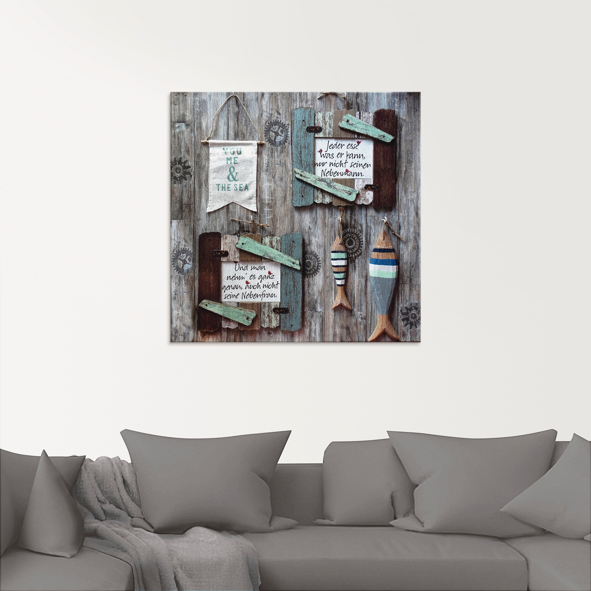 Artland Glasbild »Du ich und der See«, Fisch & Meeresfrüchte, (1 St.), in verschiedenen Grössen