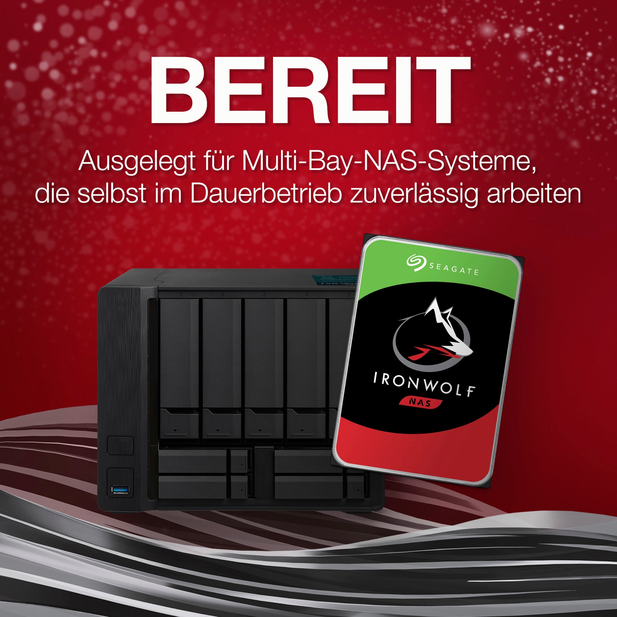 Seagate HDD-NAS-Festplatte »IronWolf«, 3,5 Zoll, Anschluss SATA, Bulk, inkl. 3 Jahre Rescue Data Recovery Services
