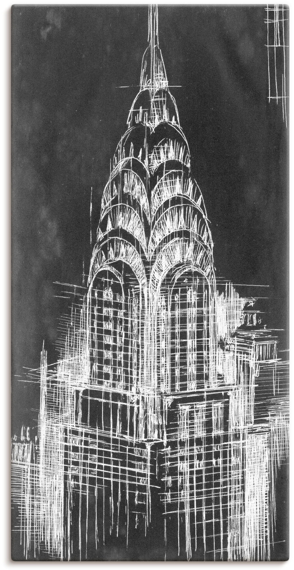 Image of Artland Wandbild »Chrysler Entwurf«, Gebäude, (1 St.), in vielen Grössen & Produktarten - Alubild / Outdoorbild für den Aussenbereich, Leinwandbild, Poster, Wandaufkleber / Wandtattoo auch für Badezimmer geeignet bei Ackermann Versand Schweiz