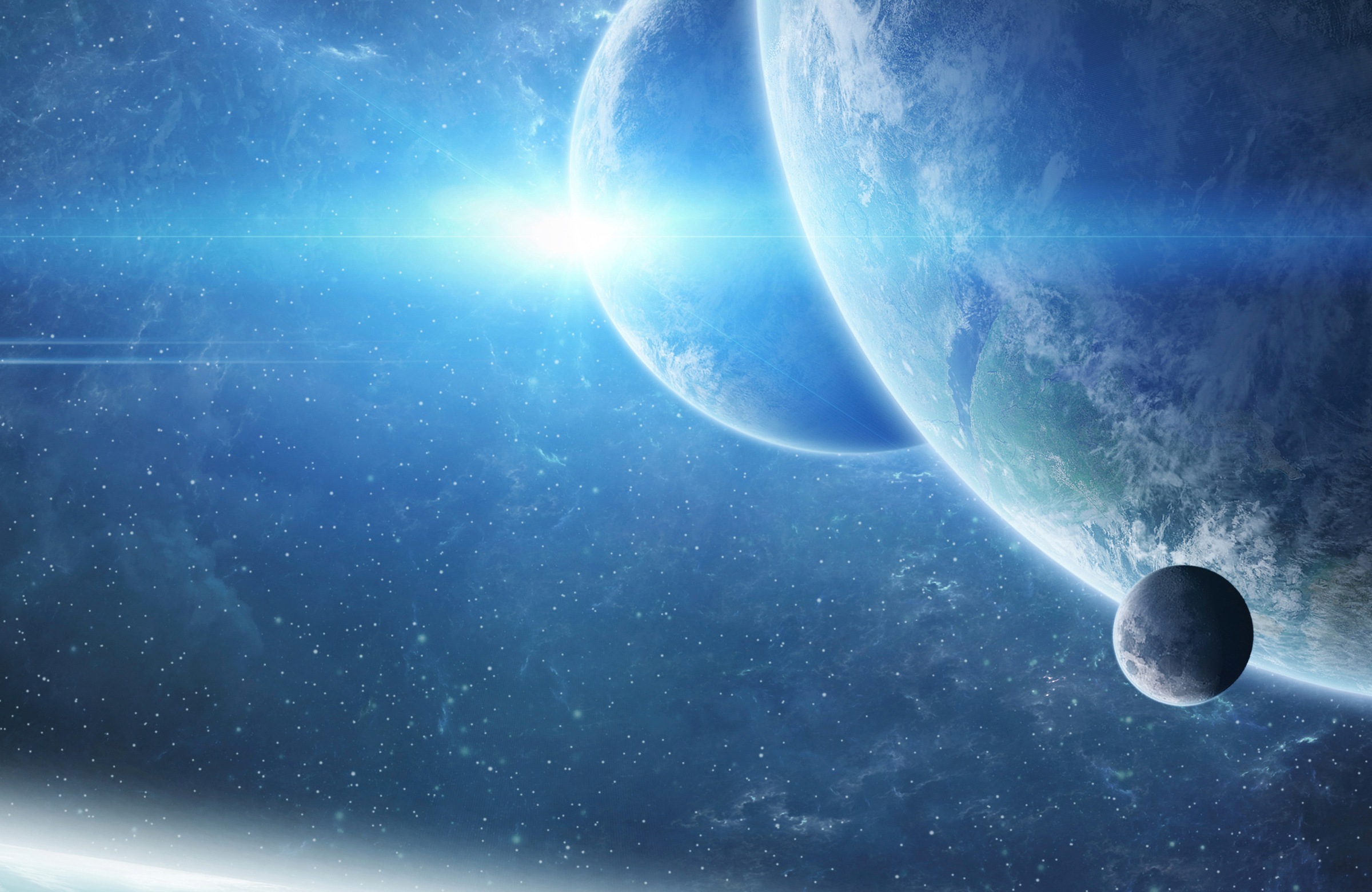 Image of Papermoon Fototapete »GALAXIE-WELTALL UNIVERSUM PLANETEN SOLAR SYSTEM STERNE«, Vliestapete, hochwertiger Digitaldruck, inklusive Kleister bei Ackermann Versand Schweiz