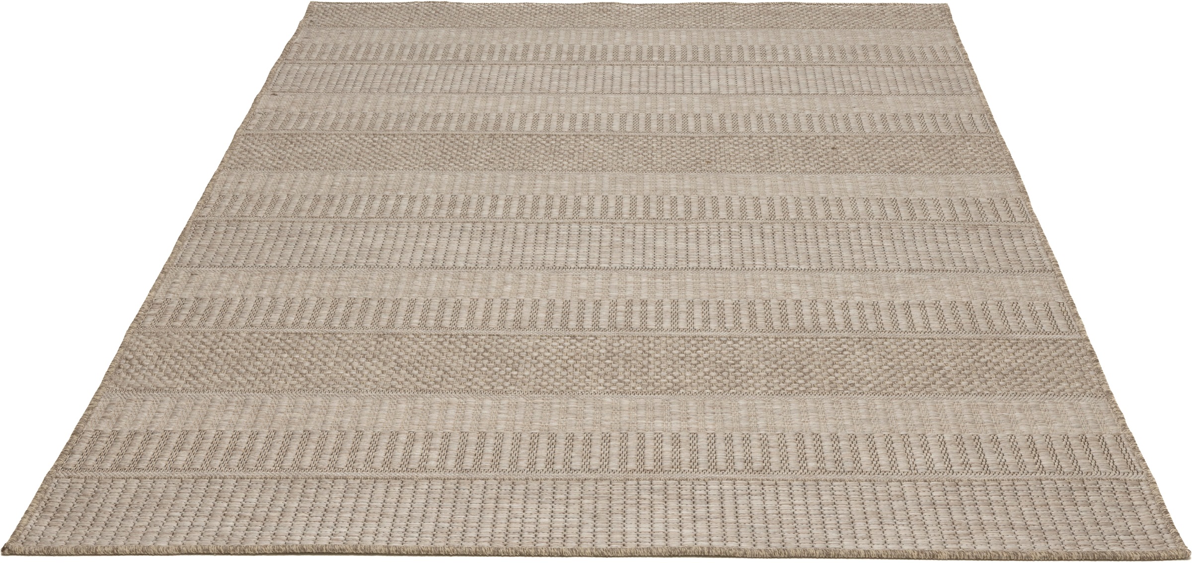 Image of Gino Falcone Teppich "Mariella GF-136" rechteckig 6 mm Höhe modernes Streifen Design, meliert, In- und Otdoor geeignet