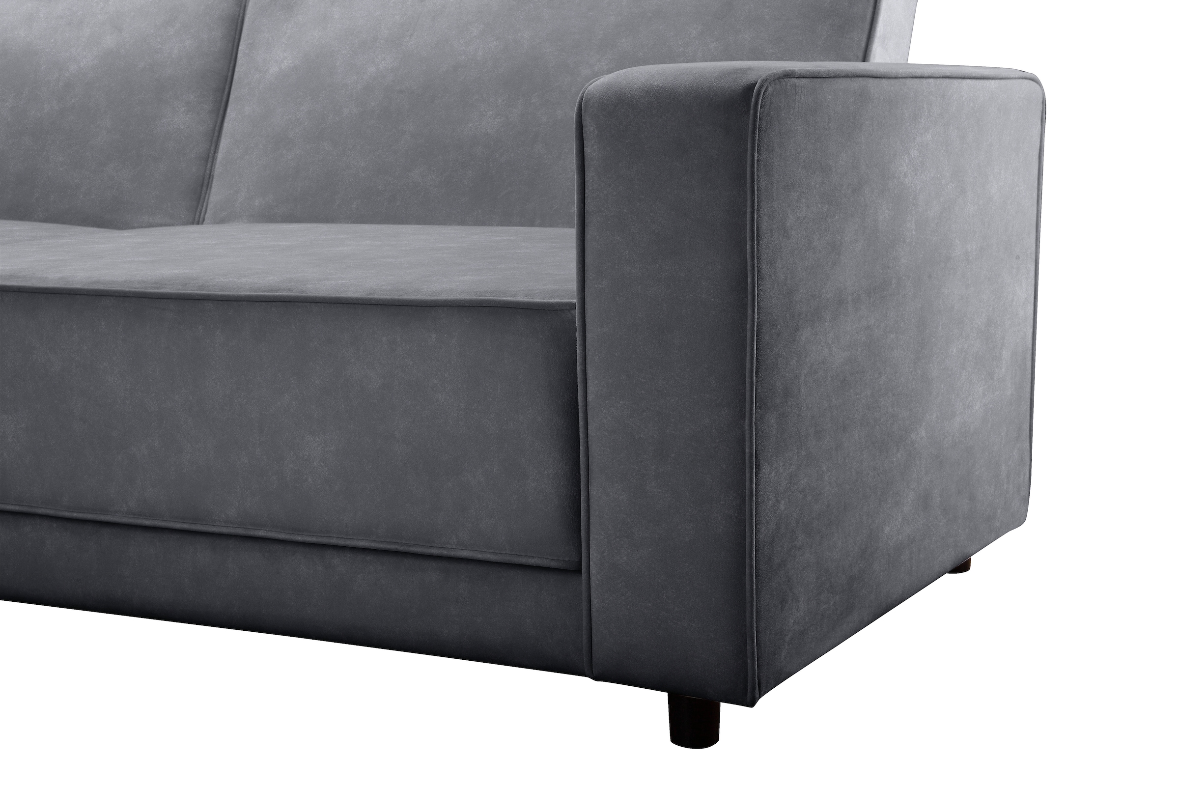 Dorel Home Ecksofa »Allie Schlafsofa 230 cm mit Relaxfunktion in der Rückenlehne« Schlaffunktion (108/194,5cm), trendiger Cord o. pflegeleichter Velours