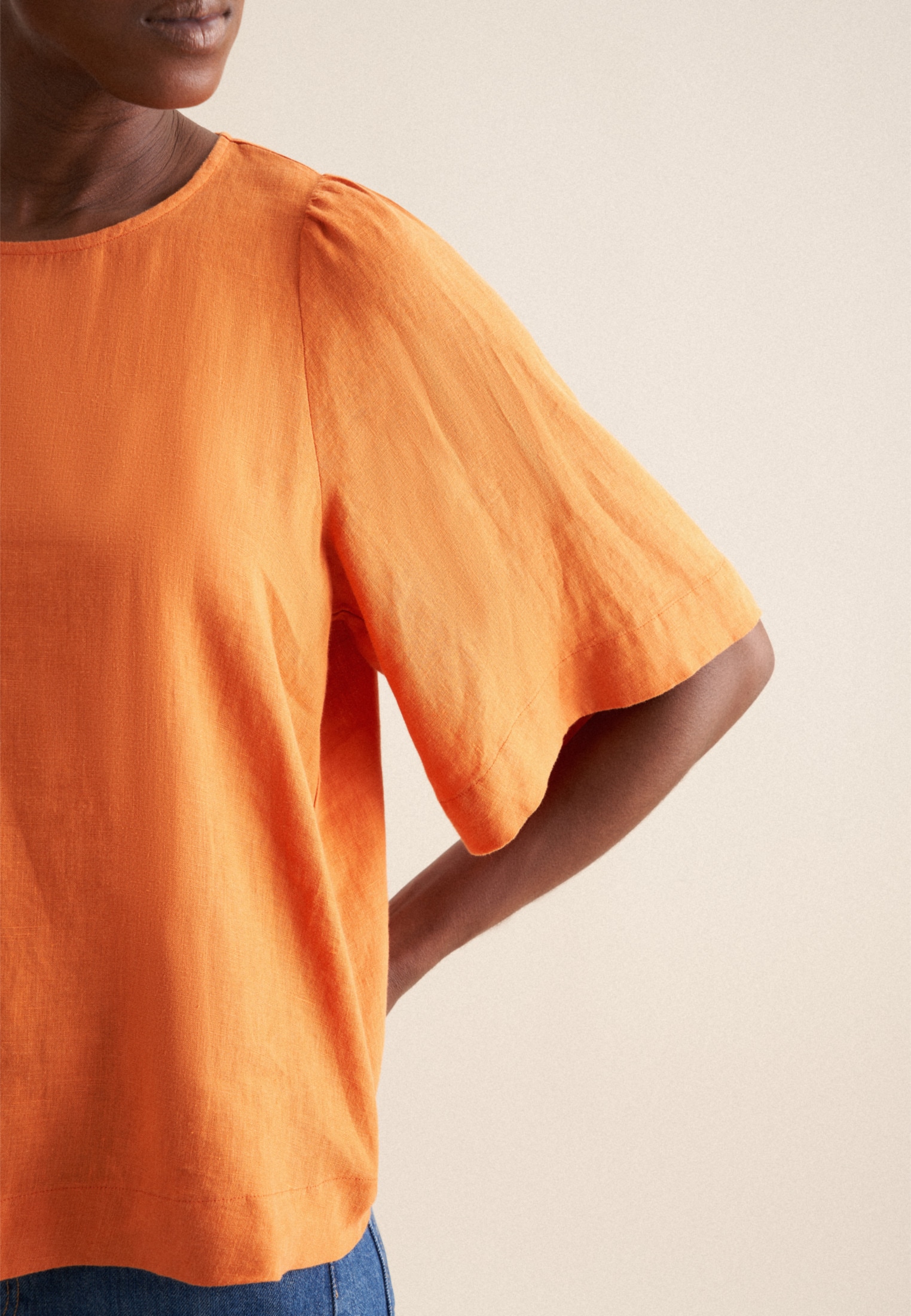 seidensticker Shirtbluse »Schwarze Rose« Kurzarm Rundhals Uni