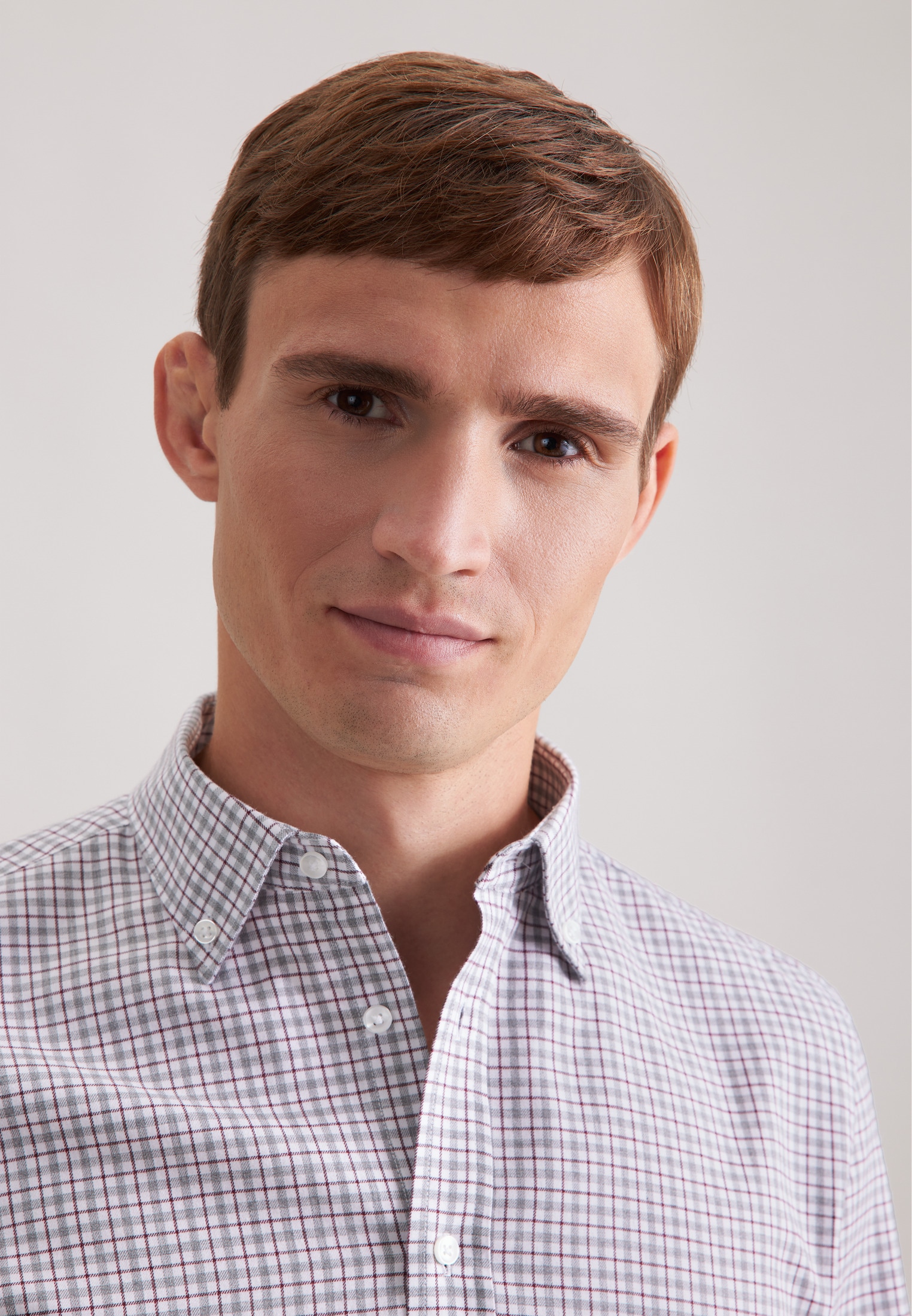 seidensticker Chemise en flanelle »Schwarze Rose« Slim 1/1 Button-Down-Kragen Karo