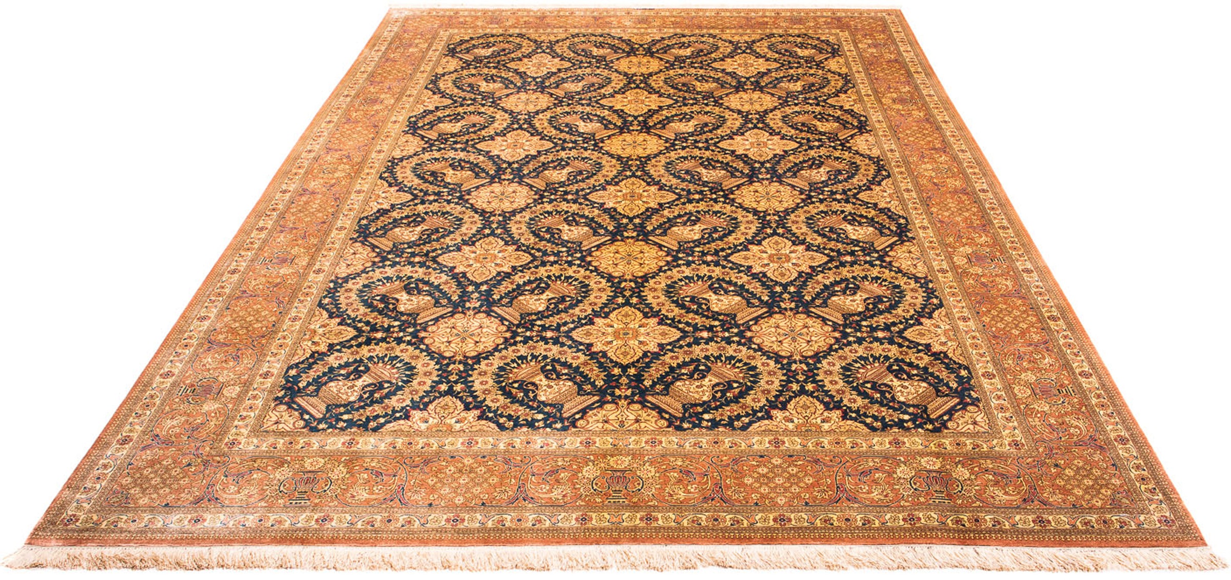 Image of morgenland Orientteppich »Perser - Ghom - 300 x 196 cm - mehrfarbig«, rechteckig, 10 mm Höhe, Wohnzimmer, Handgeknüpft, Einzelstück mit Zertifikat bei Ackermann Versand Schweiz