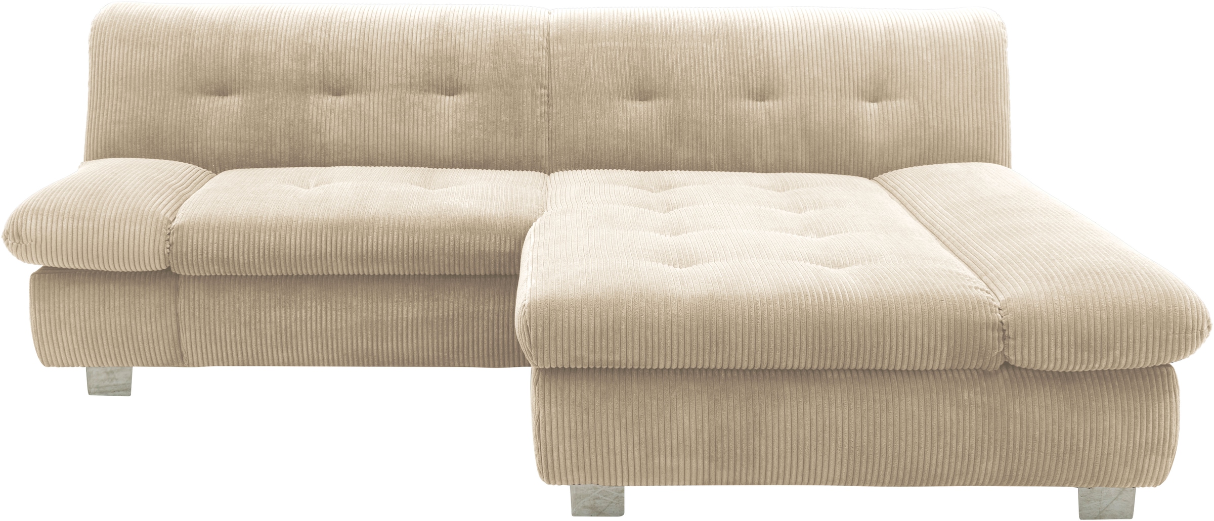 DOMO collection Ecksofa »100031 kompakte Stellmasse, komfortabel und bequem, L-Form«, wahlweise mit Bettfunktion und Armteilverstellung. Breite 234cm