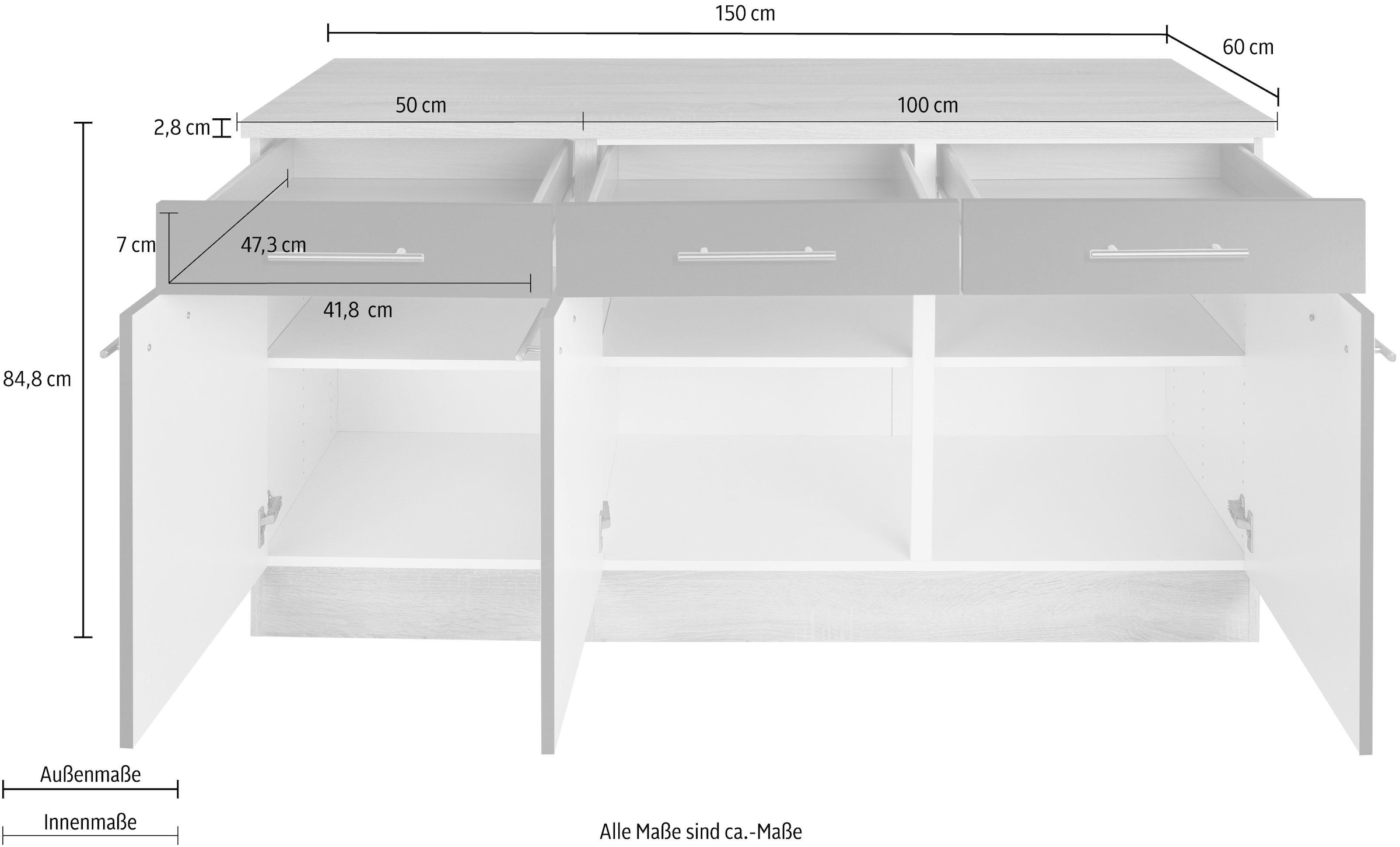 OPTIFIT Armoire basse »Tula« , Breite 150 cm