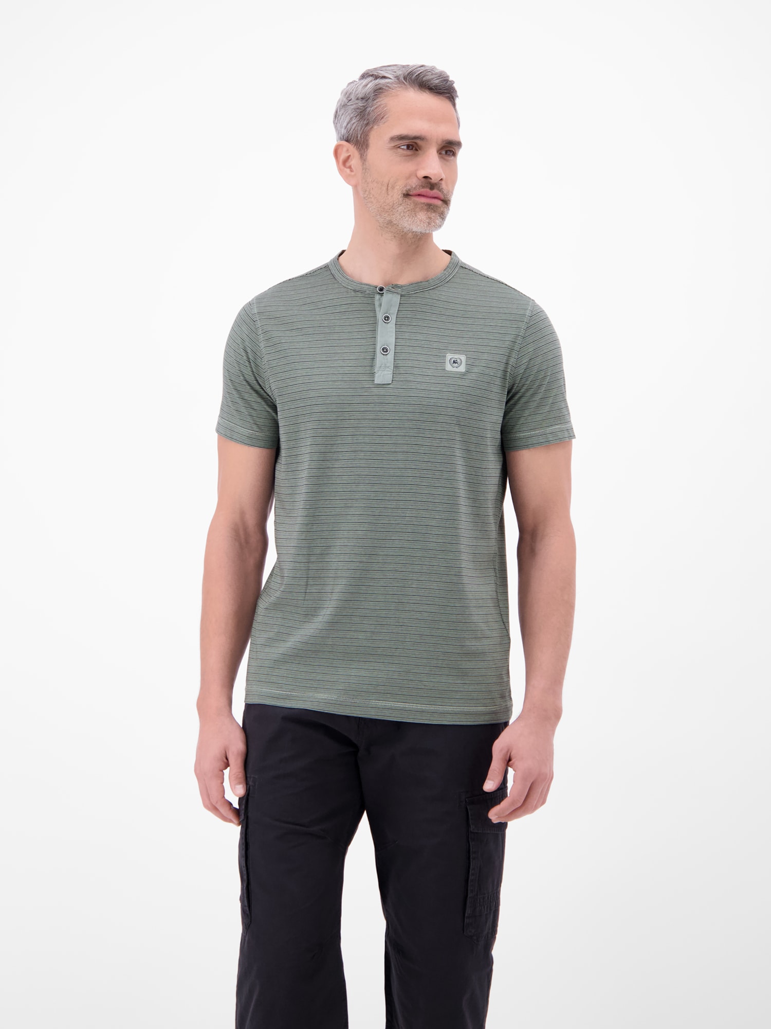 LERROS T-shirt à manches courtes avec col Serafino