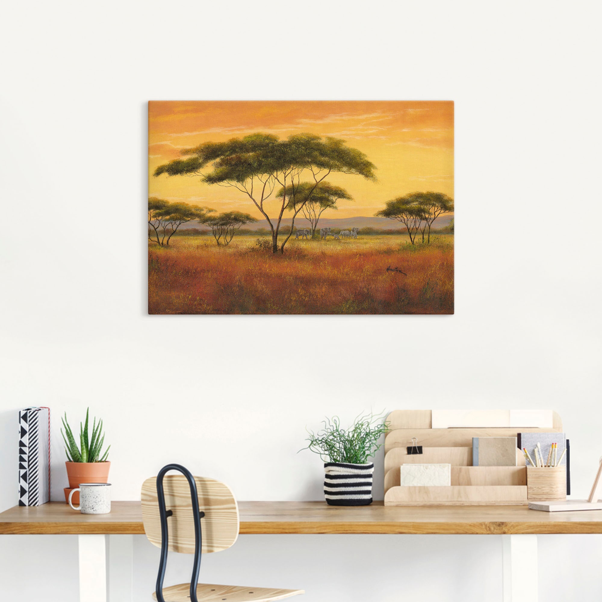 Artland Wandbild »Afrikalandschaft«, Afrika, (1 St.), als Alubild, Outdoorbild, Leinwandbild in verschied. Grössen