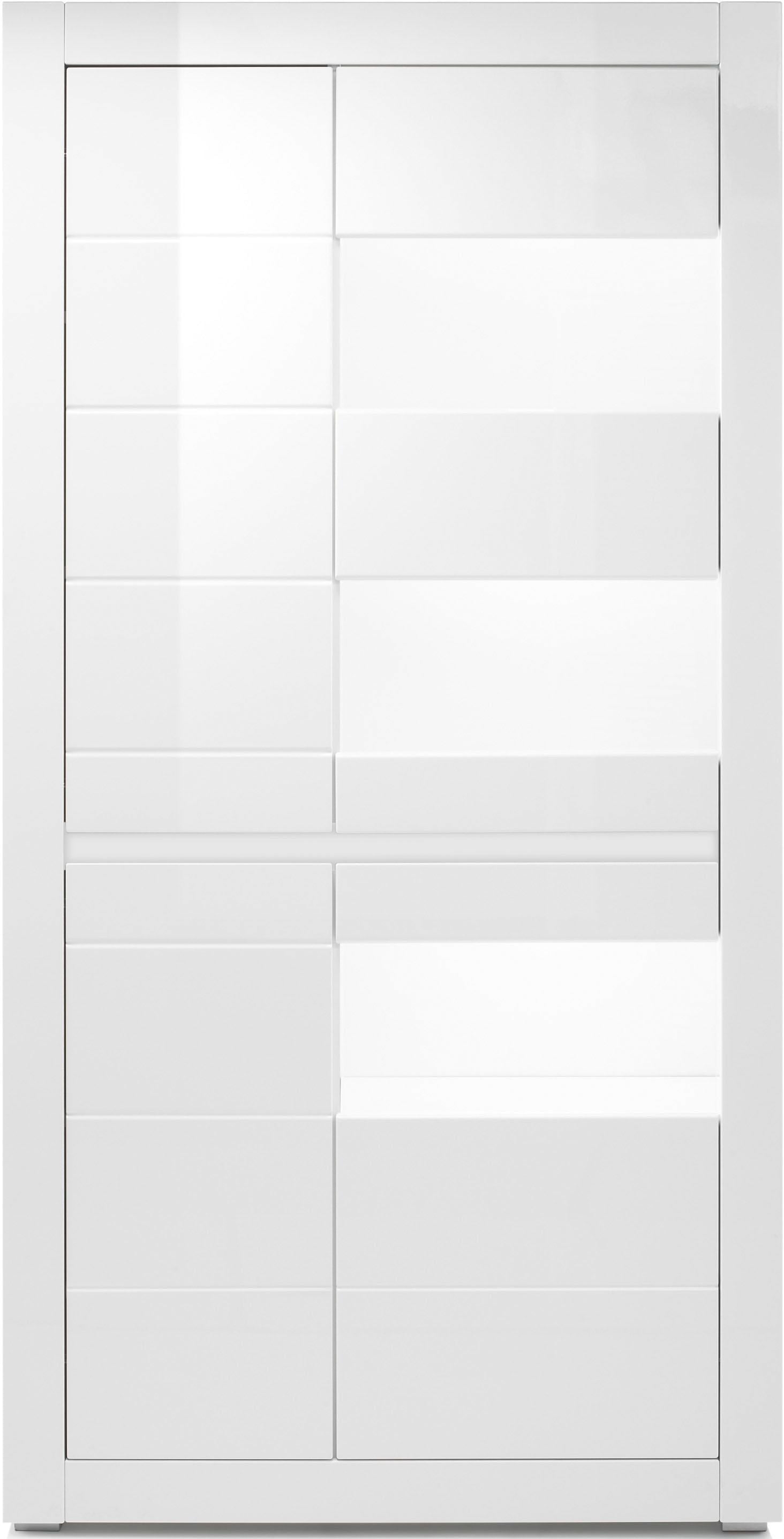 Home affaire Vitrines »Carat« Höhe 198 cm, zwei Leisten angeliefert, 1 x grau, 1 x weiss