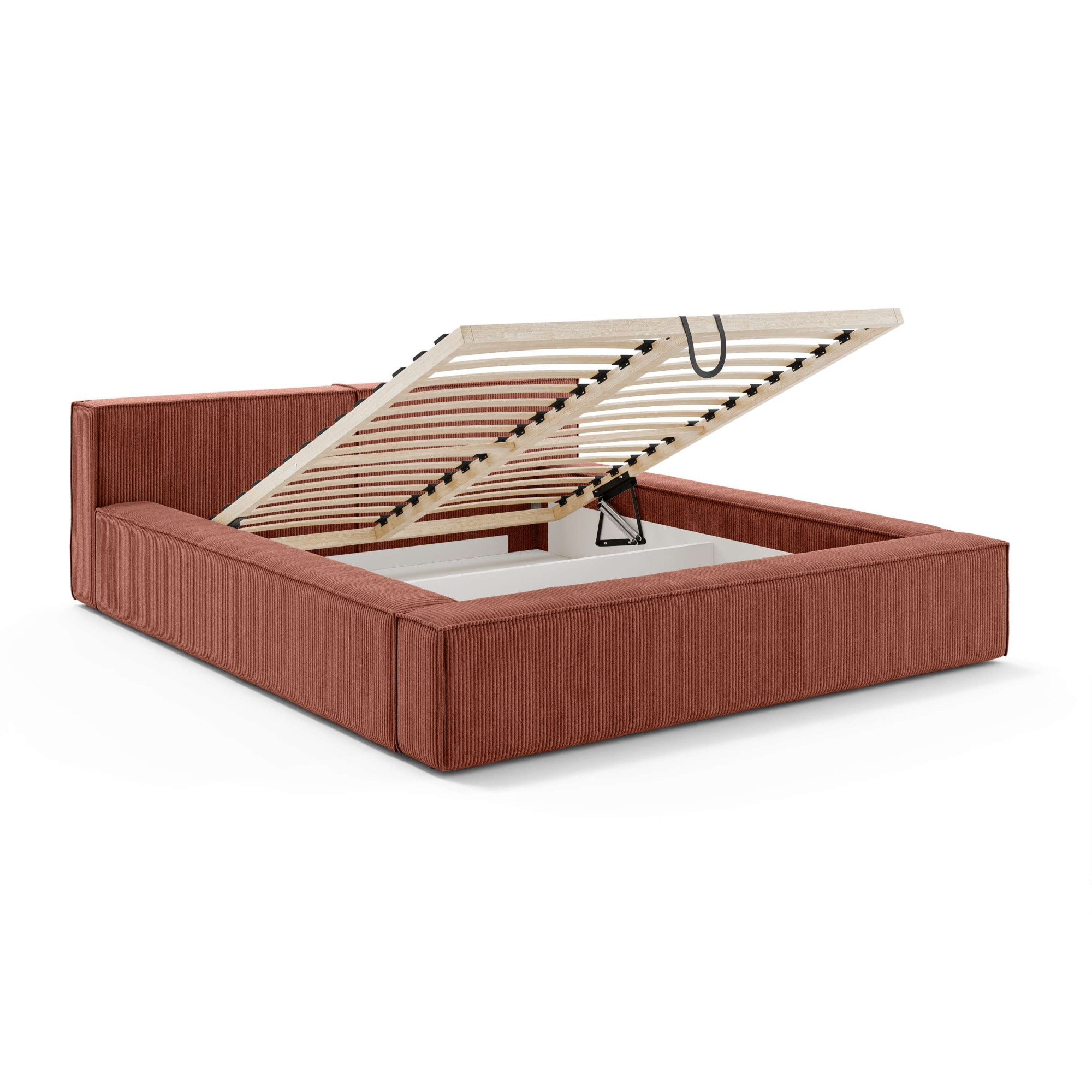 Home affaire Polsterbett »LAUREDA Bettgestell mit Lattenrost, in 4 Breiten- 140, 160, 180, 200cm« mit Kopfteil und Bettkasten, ohne Matratze