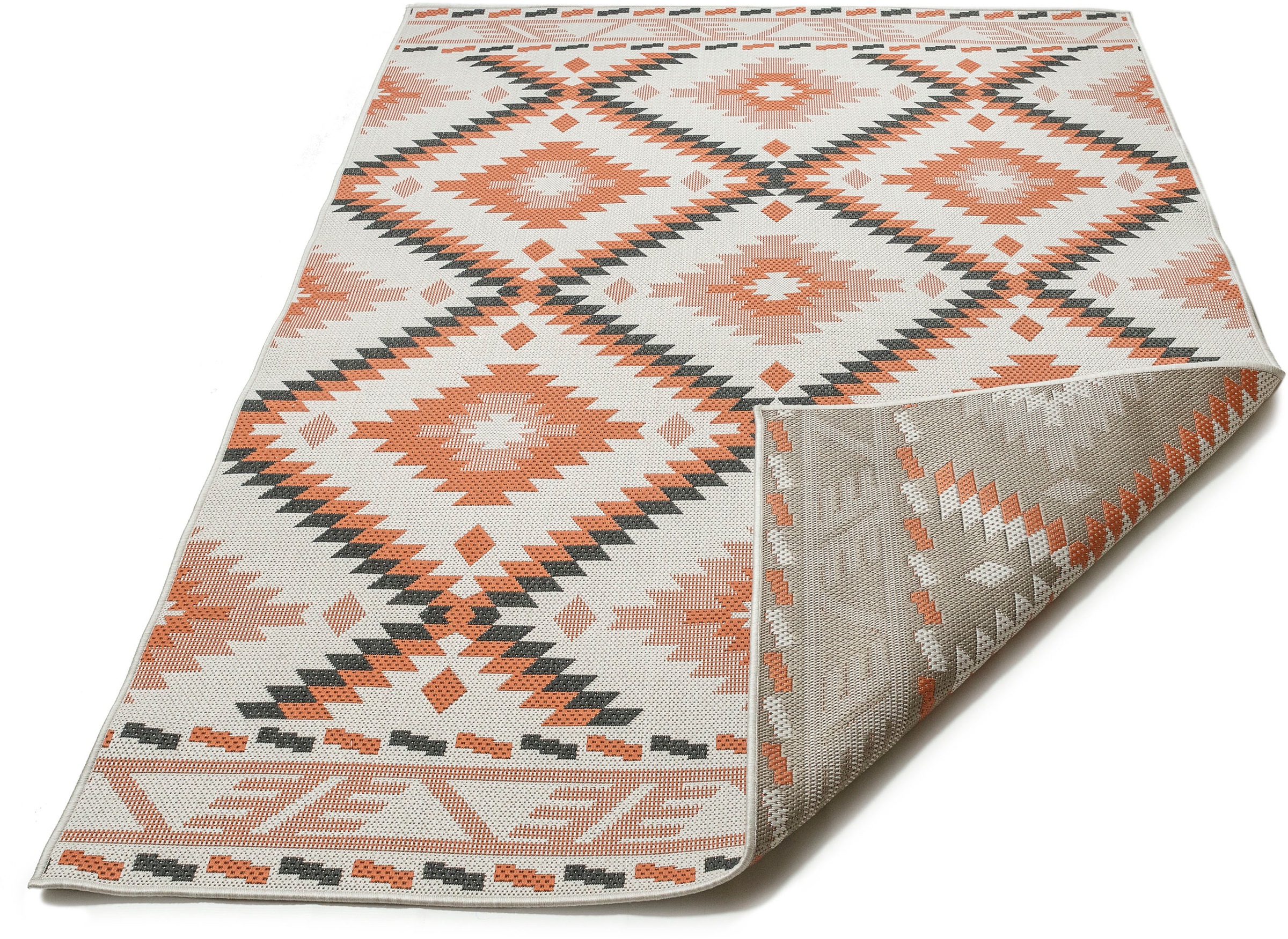 Image of my home Teppich »Danilo«, rechteckig, 7 mm Höhe, In- und Outdoorgeeignet, Wendeteppich im Boho Stil, Wetterfest & UV-beständig, besonders flach, idealer Teppich für Balkon, Terrasse, Wintergarten, Küche, Esszimmer, Wohnzimmer bei Ackermann Versand Schweiz