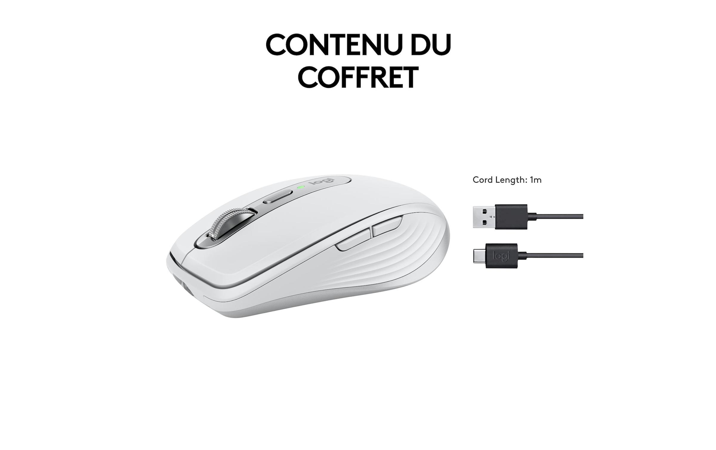 Logitech Maus »Maus MX Anywhere 3s Pale Grey«, kabellos