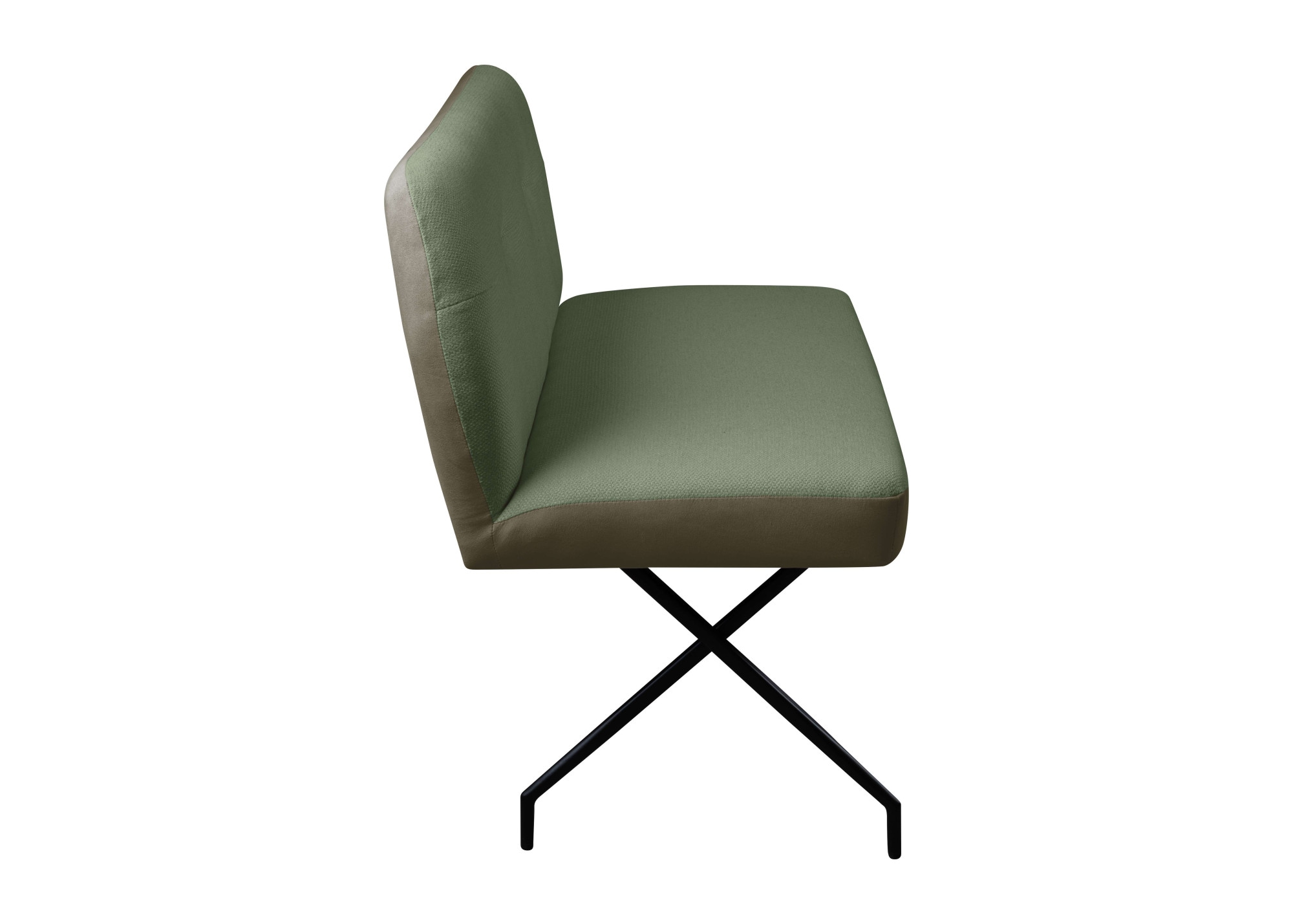 GOODproduct Sitzbank »Bruna Esszimmerbank, Bank, Küchenbank, Polsterbank« Mattschwarzes Metallgestell, 2-Stoff-Design, Wellenfederung im Sitz