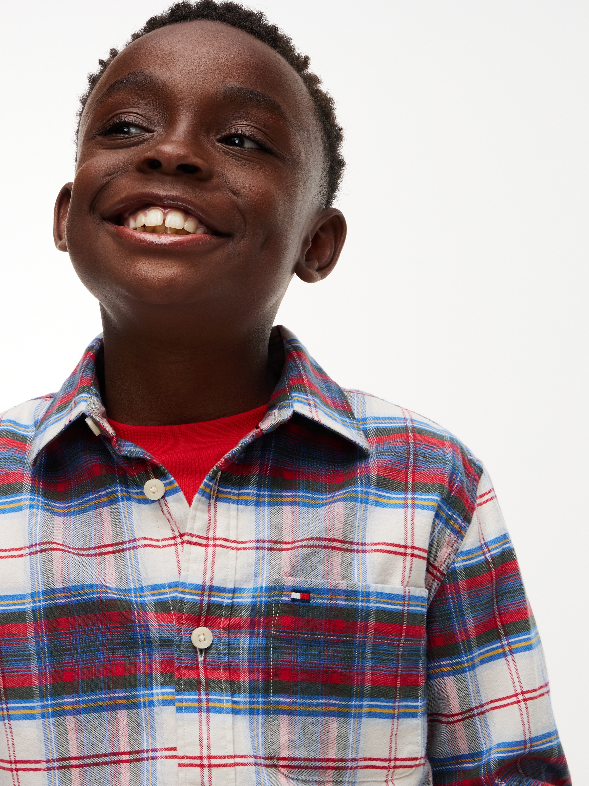 Tommy Hilfiger Chemise à manches longues Design à carreaux, coupe régulière, enfants jusqu'à 16 ans
