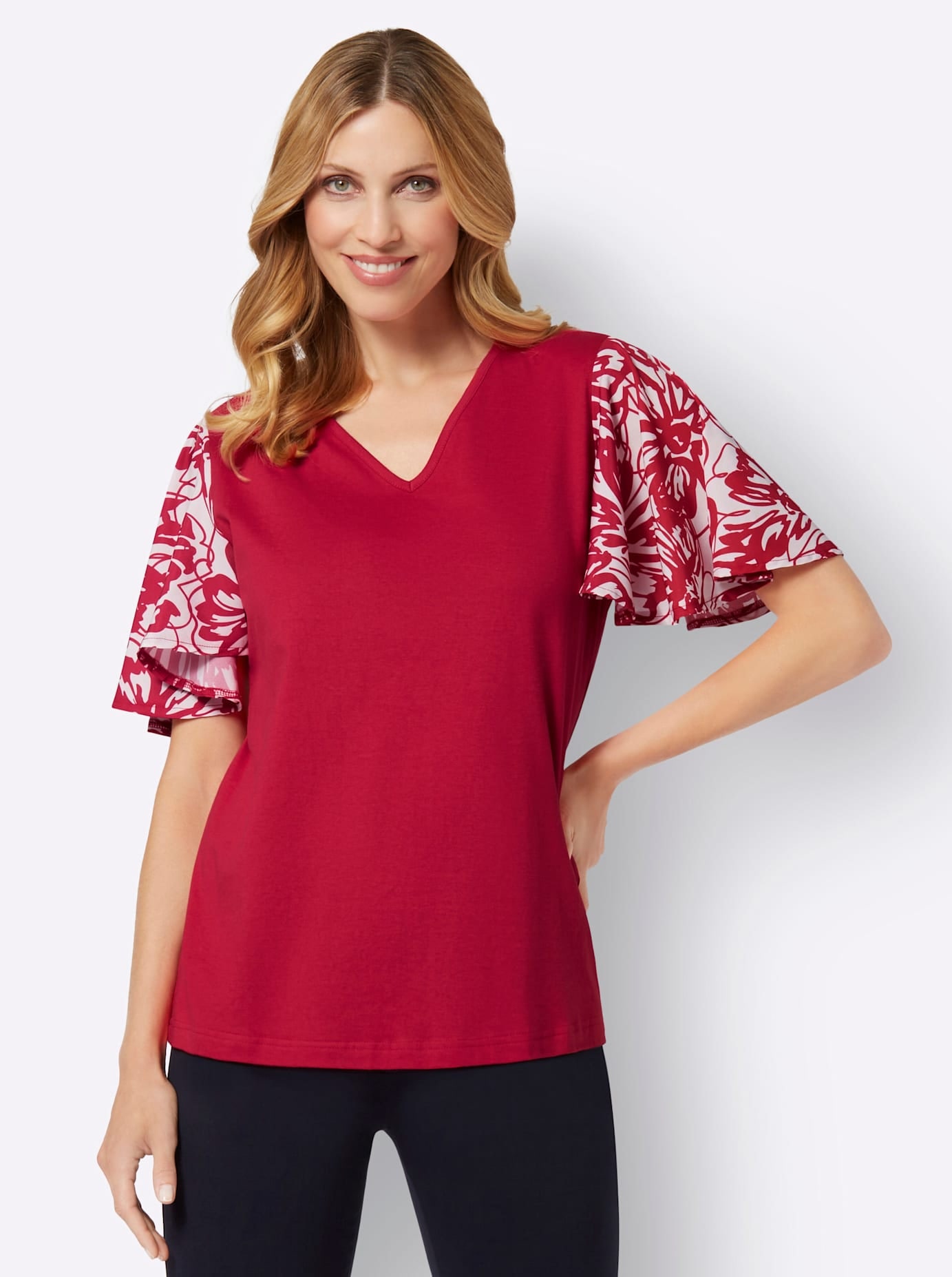 Image of Classic Basics Kurzarmshirt "V-Shirt" 1 Stk.