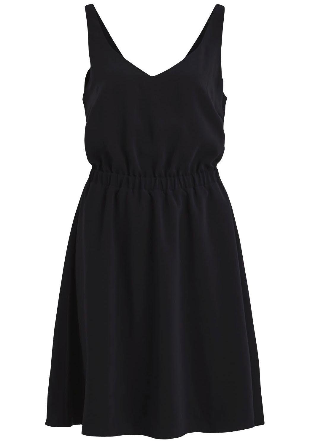 Image of Vila Chiffonkleid »VILAIA S/L V-NECK DRESS«, mit tiefem Rückenausschnitt bei Ackermann Versand Schweiz