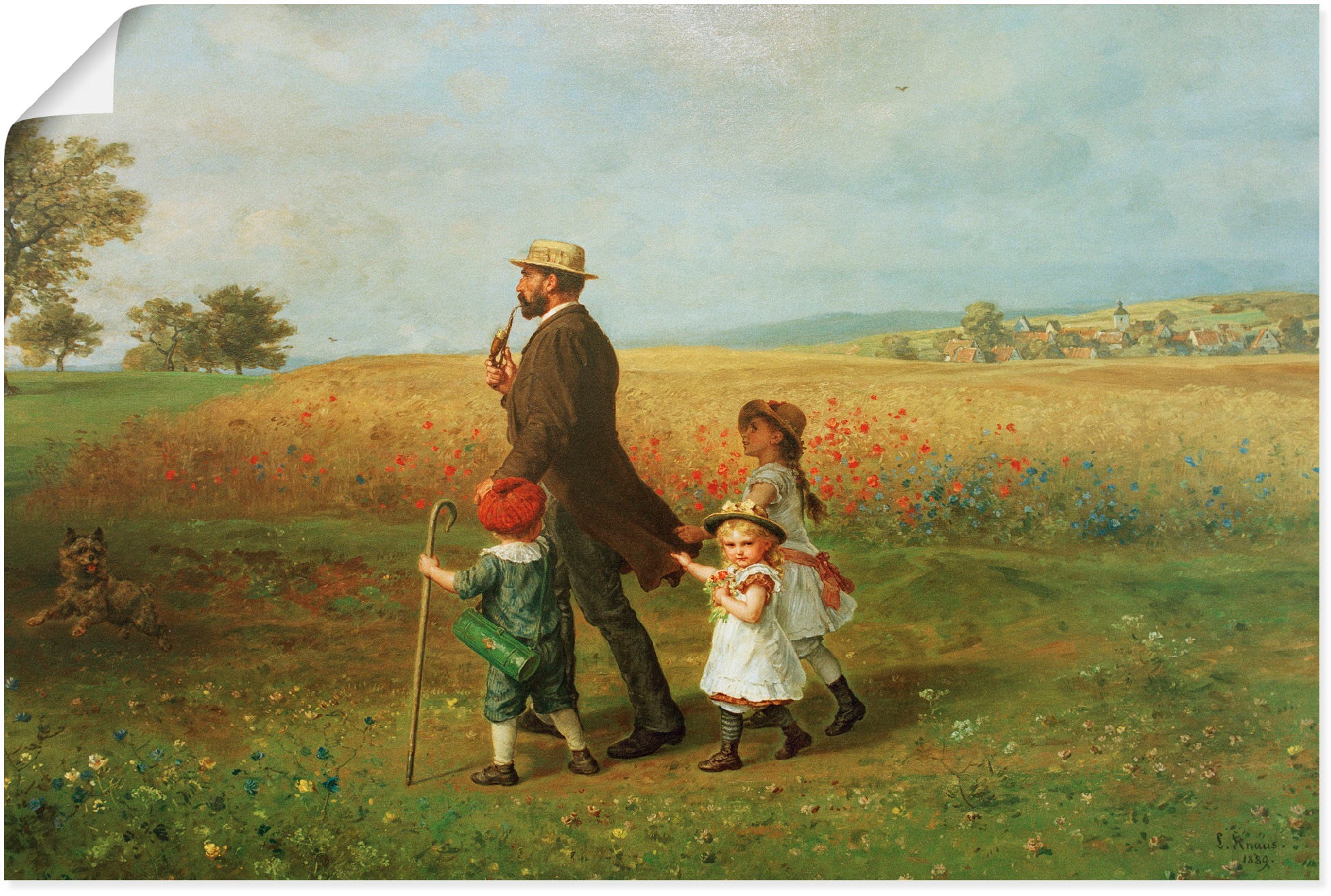 Image of Artland Wandbild »Sonntäglicher Spaziergang«, Gruppen & Familien, (1 St.), in vielen Grössen & Produktarten - Alubild / Outdoorbild für den Aussenbereich, Leinwandbild, Poster, Wandaufkleber / Wandtattoo auch für Badezimmer geeignet bei Ackermann Versand 