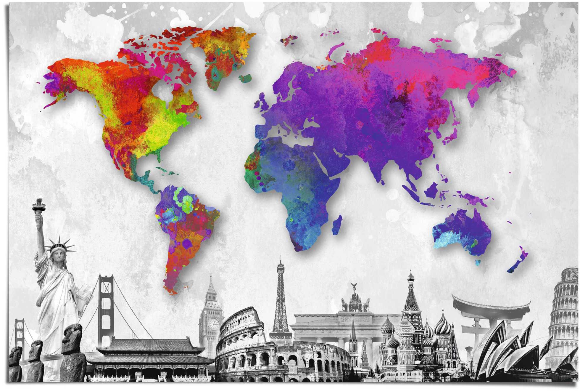 Image of Reinders! Poster »Reiseziele Rund um die Welt«, (1 St.) bei Ackermann Versand Schweiz