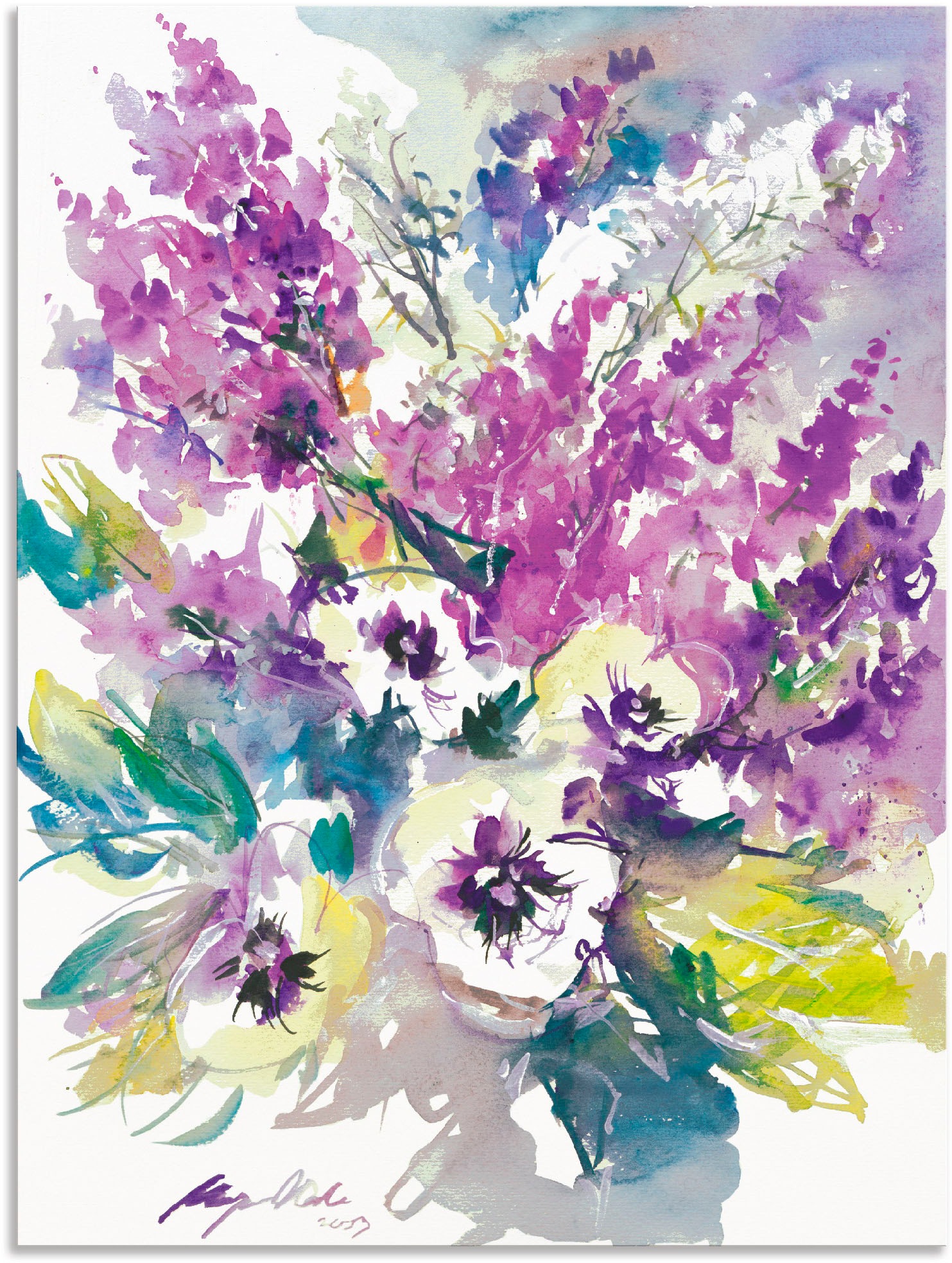 Image of Artland Wandbild »Blumenstrauss III«, Blumen, (1 St.), in vielen Grössen & Produktarten - Alubild / Outdoorbild für den Aussenbereich, Leinwandbild, Poster, Wandaufkleber / Wandtattoo auch für Badezimmer geeignet bei Ackermann Versand Schweiz