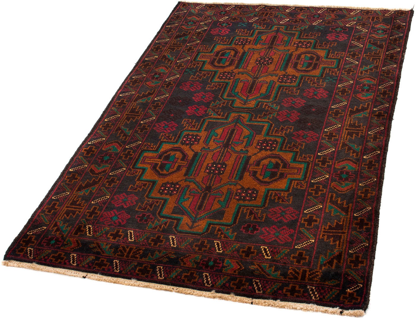 Image of morgenland Orientteppich »Belutsch - 141 x 91 cm - braun«, rechteckig, 8 mm Höhe, Wohnzimmer, Handgeknüpft, Einzelstück mit Zertifikat bei Ackermann Versand Schweiz