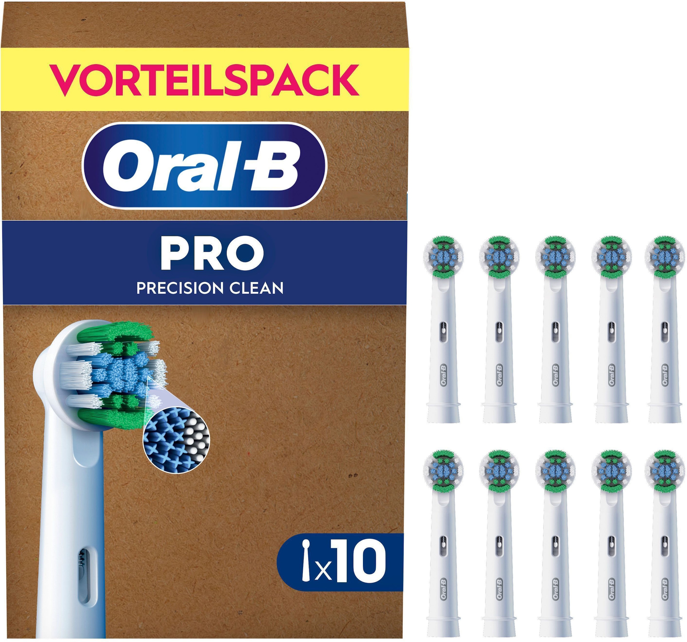 Image of Oral-B Aufsteckbürsten "Pro Precision Clean" X-förmige Borsten