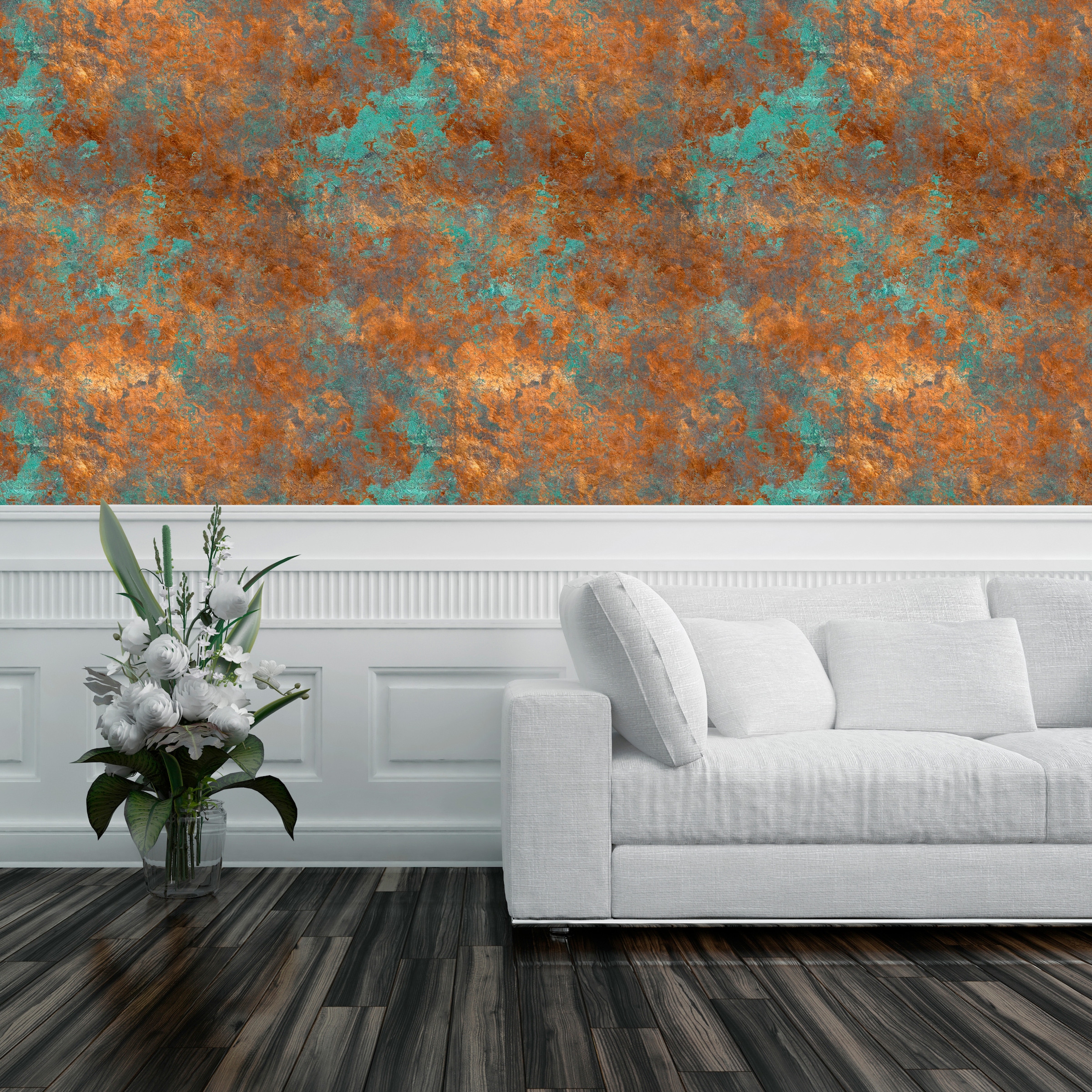 Image of queence Vinyltapete "Ouxealie" Abriebeffekte Steinoptik bedruckt clean minimalistisch unifarben glatt 90x250cm, selbstklebend, kinderleichte Anbringung, Sticker