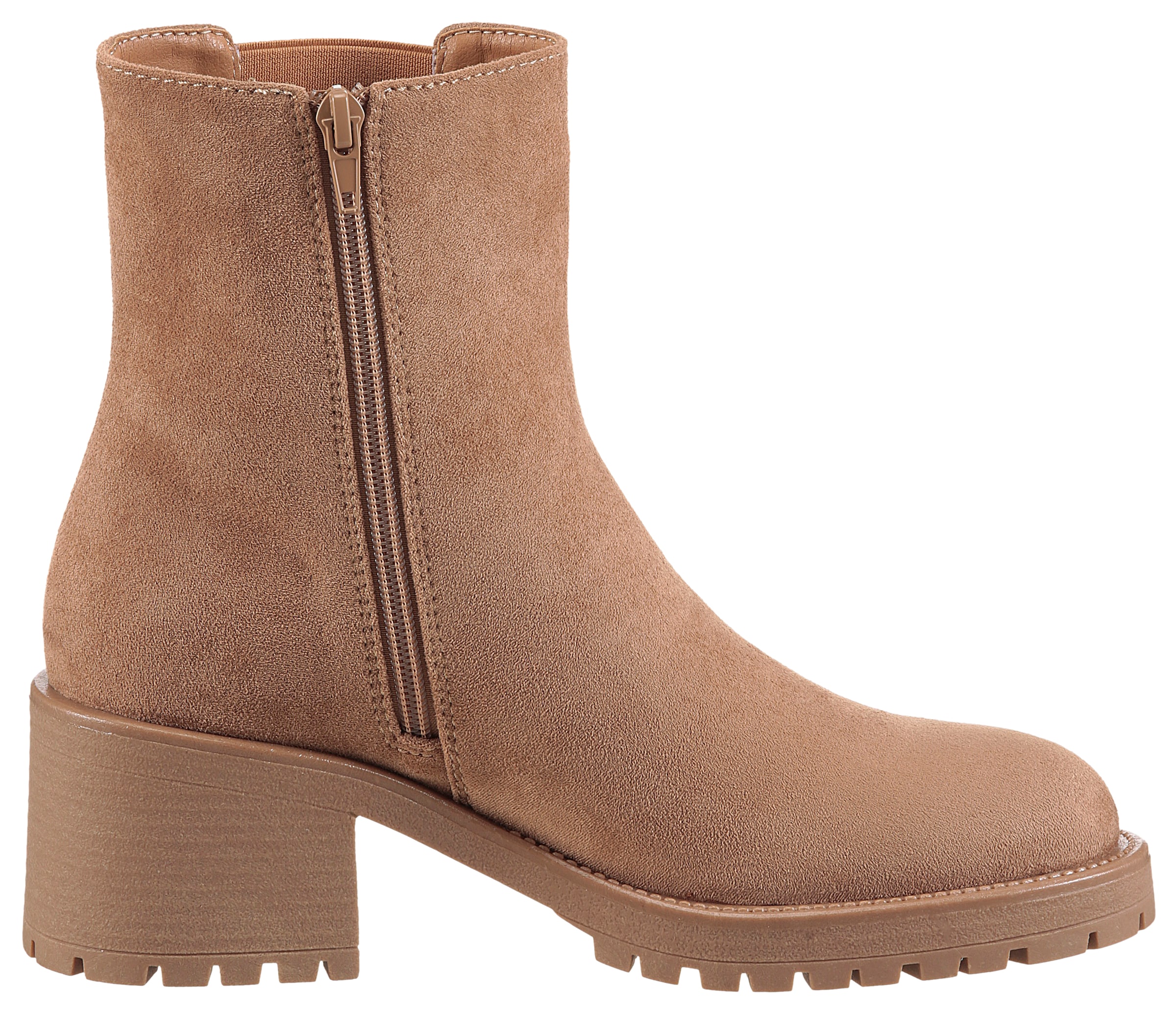 Aniston SHOES Chelseaboots  Stiefelette mit Reissverschluss und Stretcheinsatz