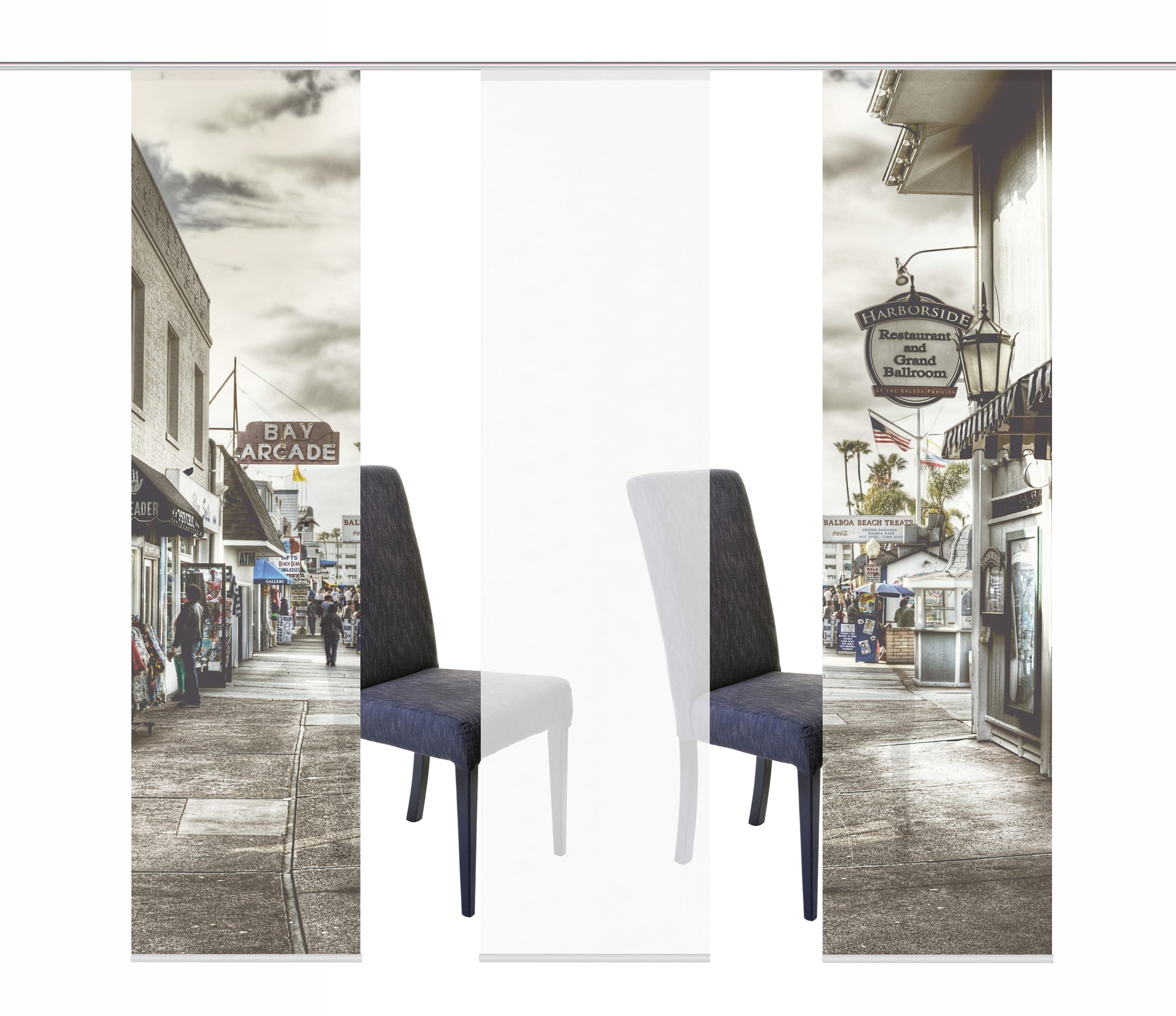 Image of HOME WOHNIDEEN Schiebegardine »BALLROOM«, (3 St.), HxB: 245x60, inkl. Befestigungszubehör bei Ackermann Versand Schweiz