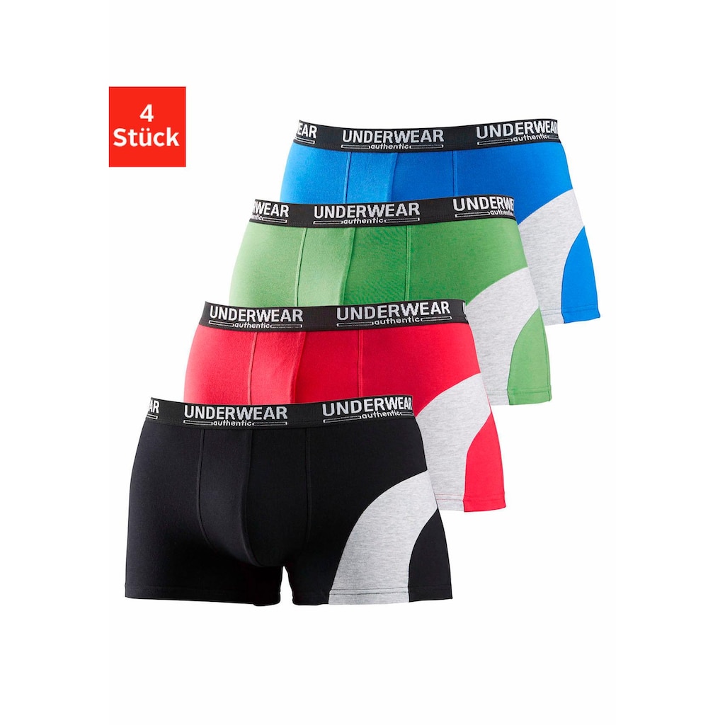 AUTHENTIC UNDERWEAR Boxer, (Packung, 4 St.)