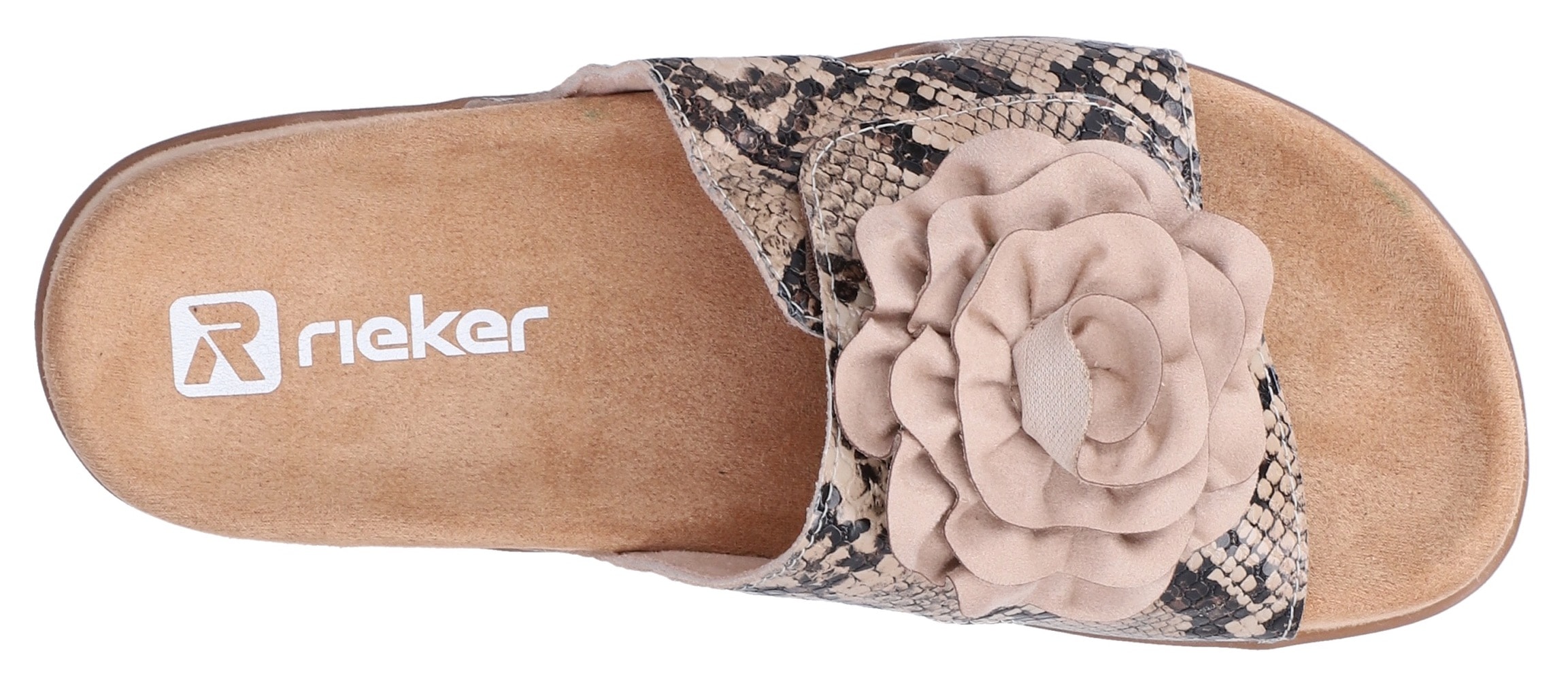 Rieker Pantolette  Chaussure d'été, chaussure de vacances, chaussure de plage avec fleur
