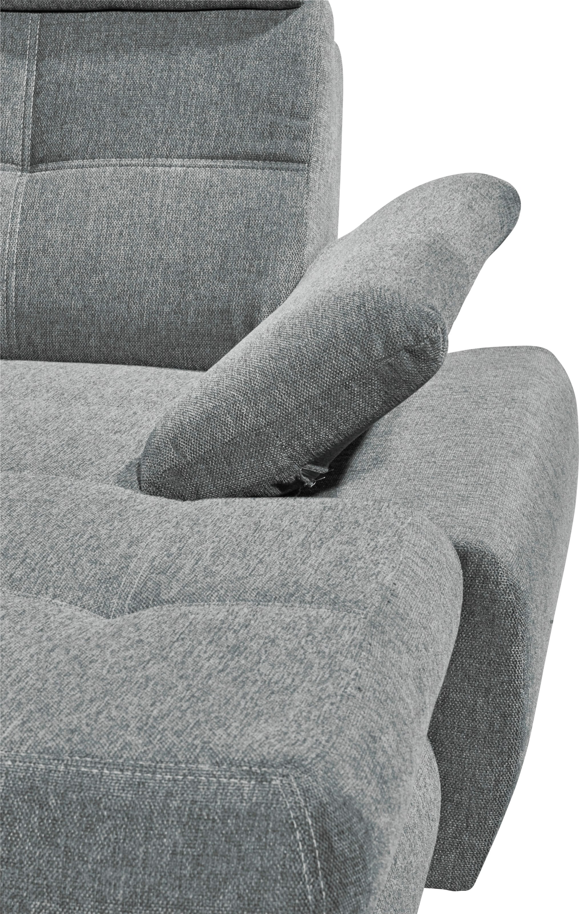 ED EXCITING DESIGN Wohnlandschaft »Alba U-Form«, mit Bettfunktion, Bettkasten, Armteilverstellung & Kopfstützen