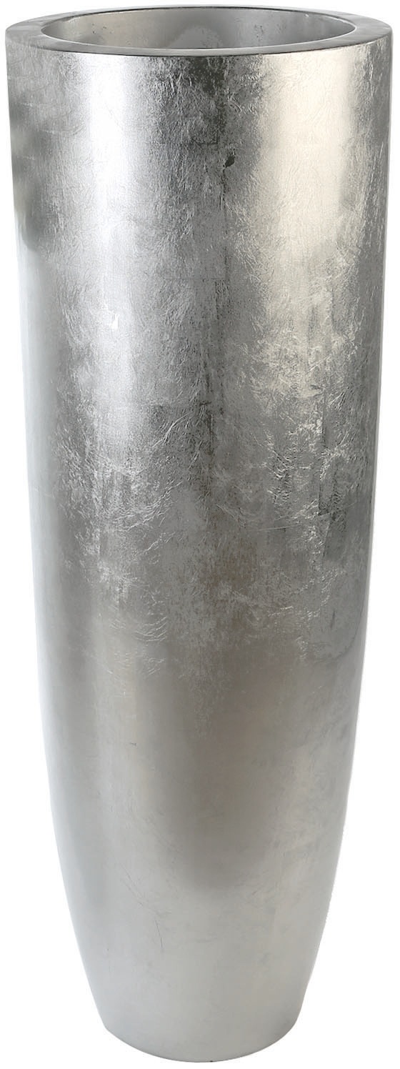 Image of GILDE Übertopf »Konus, silberfarben«, (1 St.), dekorativer Blumentopf, gross, aus Fiberglas, in 2 Grössen erhältlich, In- und Outdoor geeignet, Wohnzimmer bei Ackermann Versand Schweiz