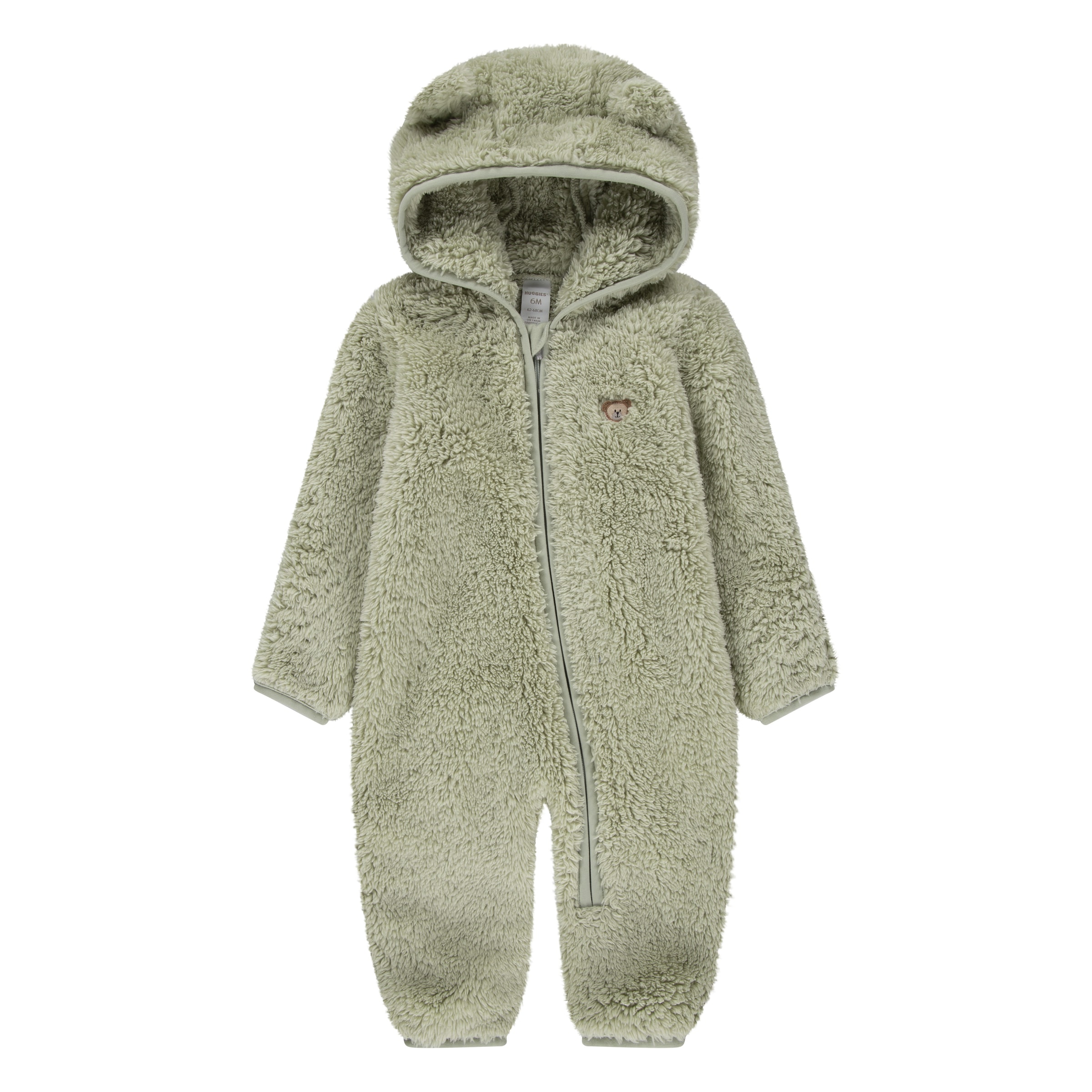 Image of HUGGIES babywear Plüschoverall "HUGN HUGGIES SHERPA PRAM" mit Kapuze mit Öhrchen