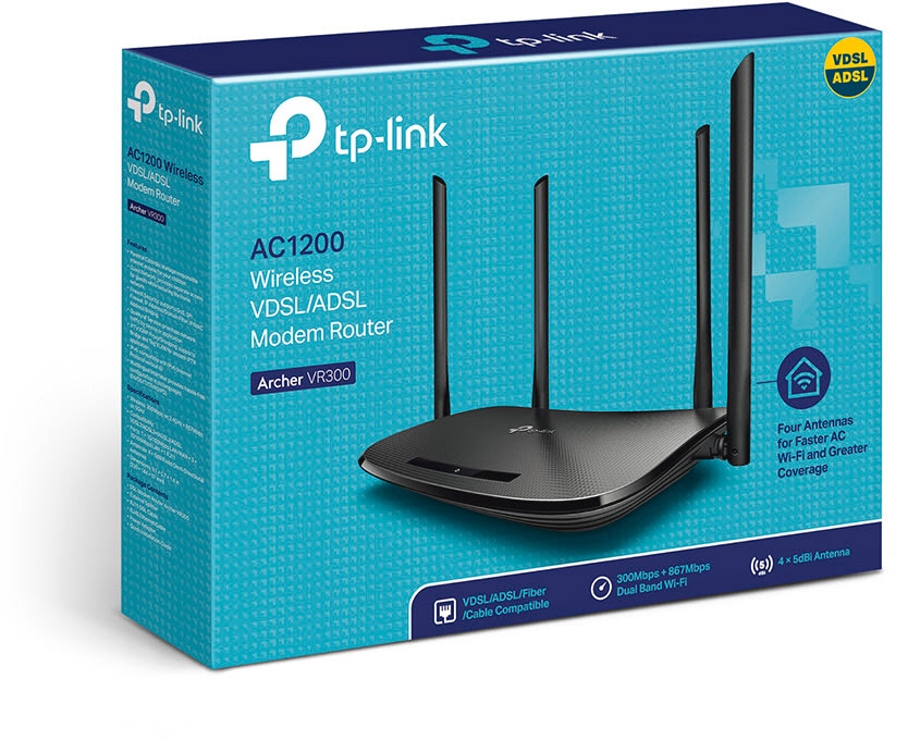 TP-Link DSL-Router »Archer VR300 AC1200 Gigabit WLAN ADSL/VDSL Router«