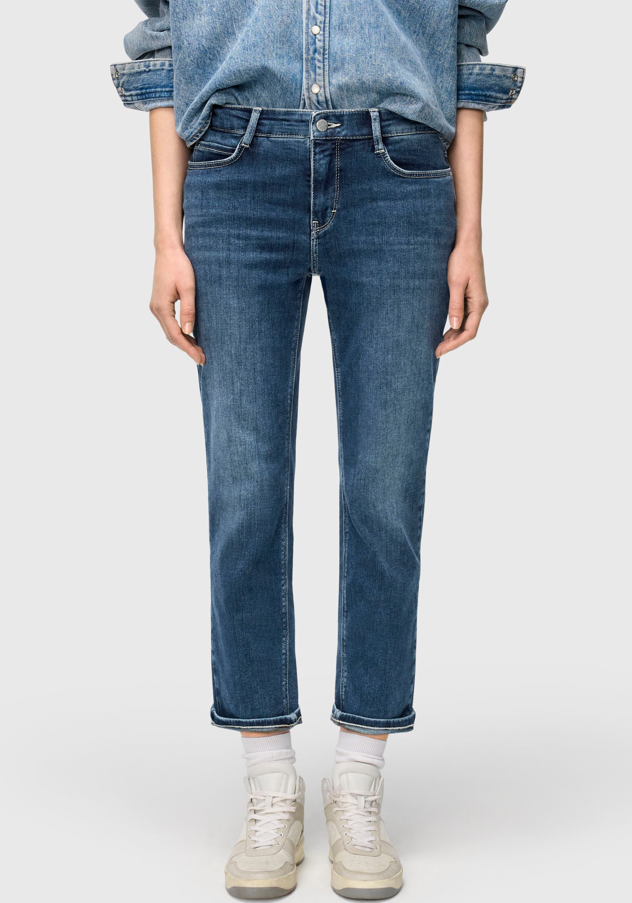 Image of MAC 7/8-Jeans "DREAM cropped auth." Innovativer Hyperstretch Denim mit figurformendem Shaping-Effekt