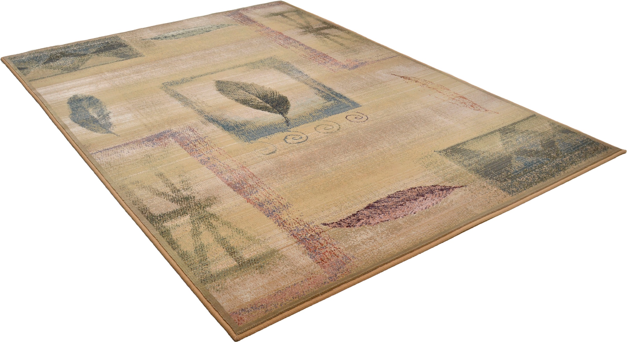 THEKO Teppich »Gabiro 003«, rechteckig, 10 mm Höhe, Kurzflor, modernes florales Design, Wohnzimmer
