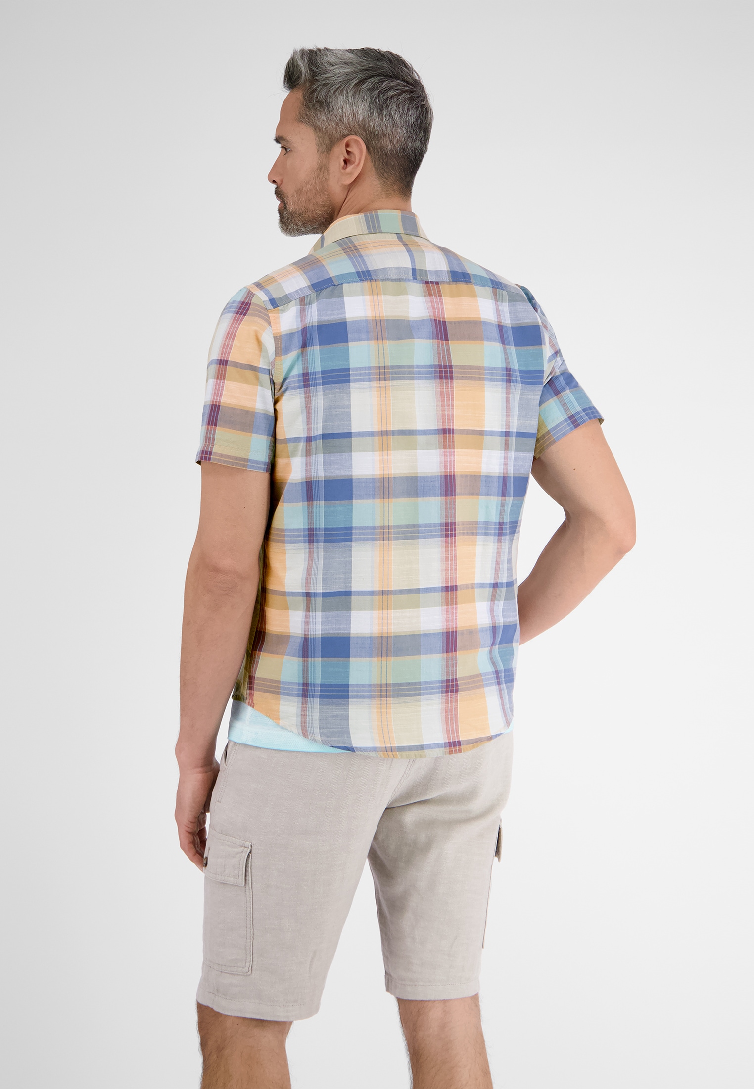 LERROS Chemise à manches courtes »Kariertes Halbarmhemd«