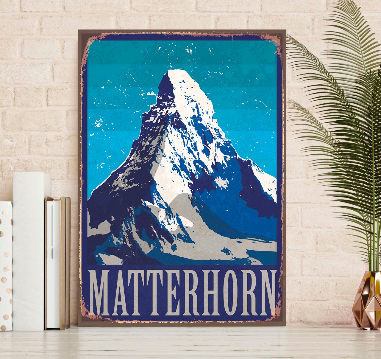 Image of queence Metallbild "Matterhorn" Berge & Alpenbilder 1 Stk. tlg. Stahlschilder