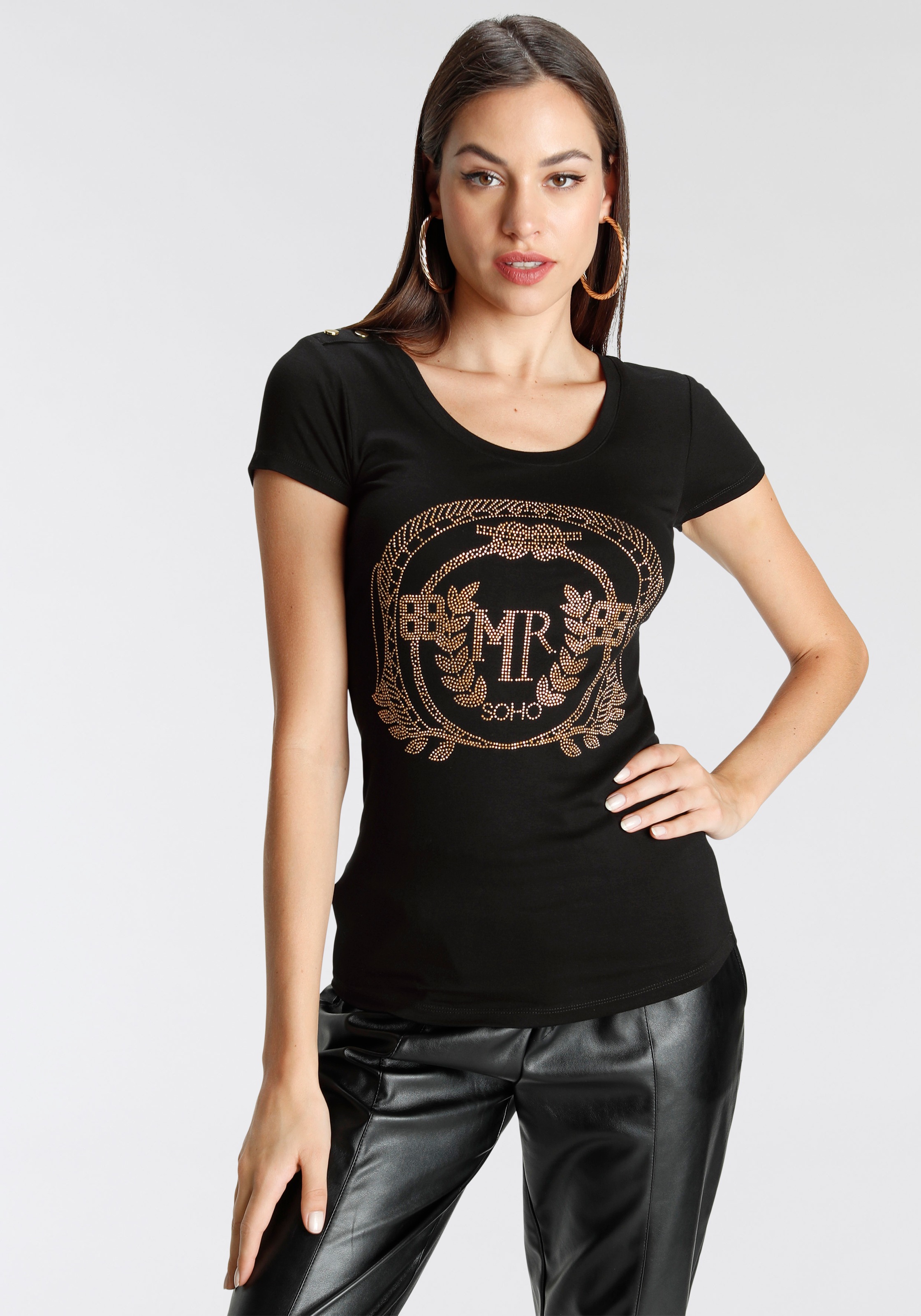 Melrose T-Shirt, mit Glitzerdruck - NEUE KOLLEKTION kaufen